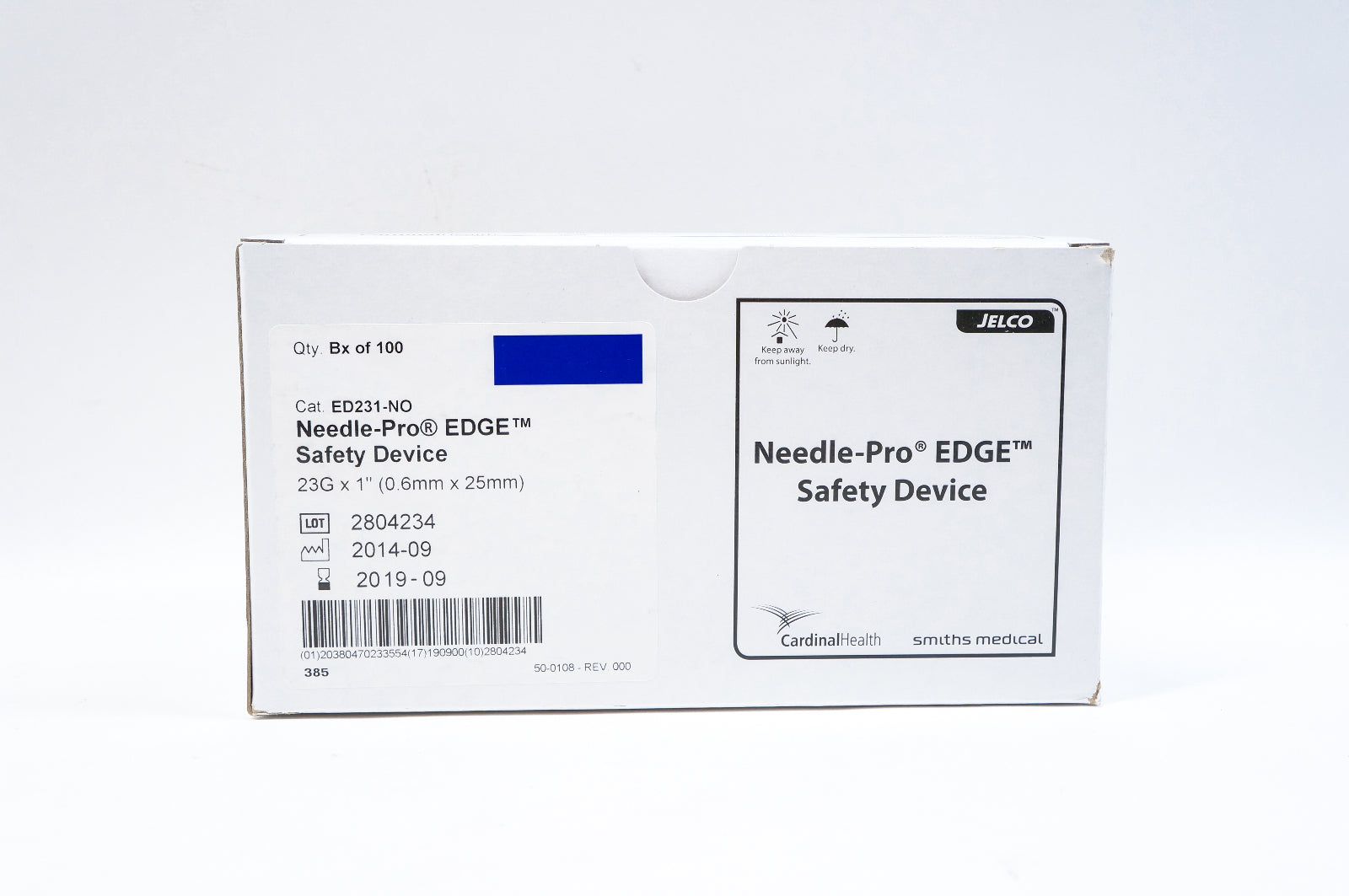 Cardinal Health ED231-NO Ndle-Pro EDGE Safety Device 23G x 1inch (x) -Box of 100
