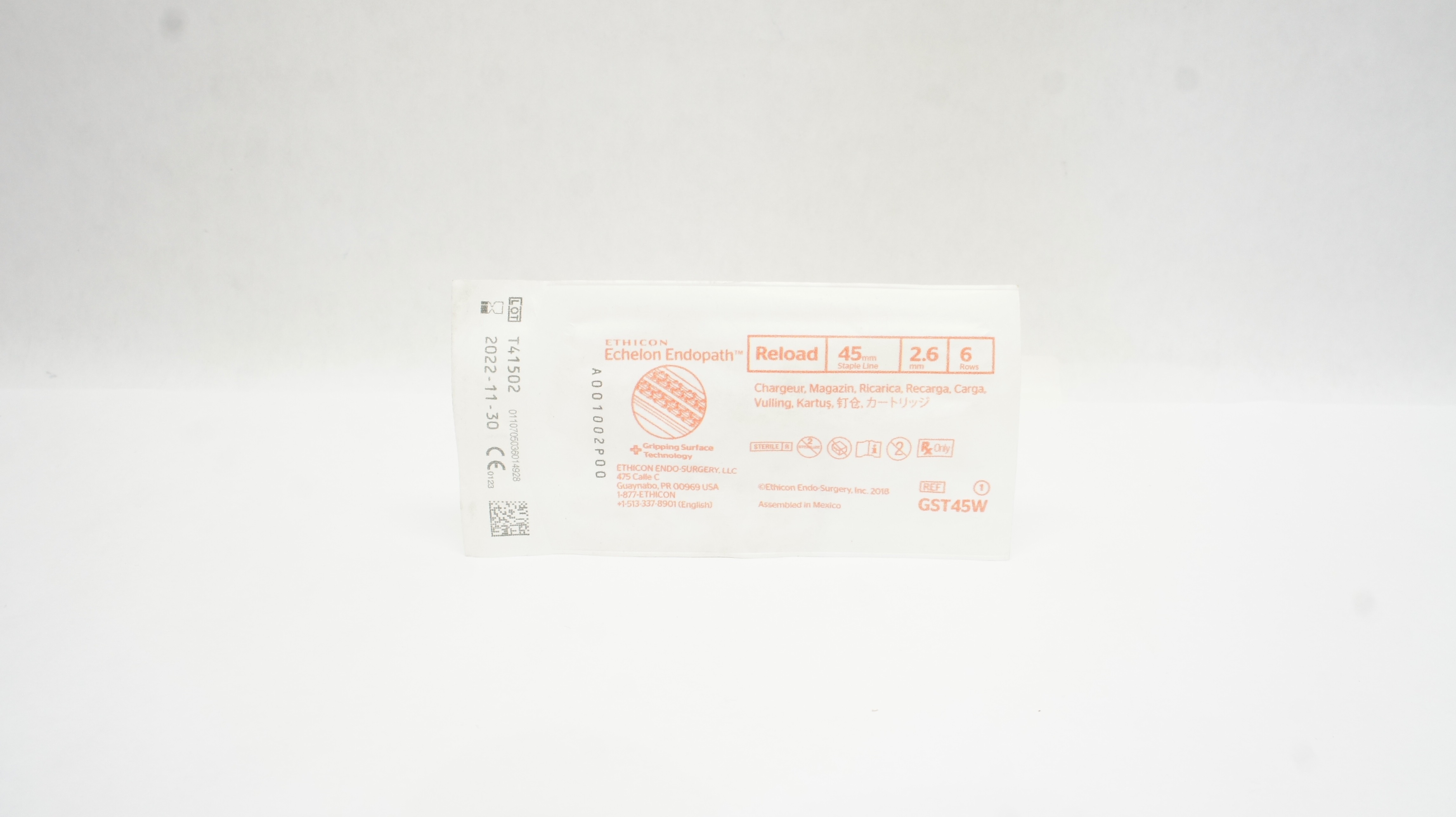 Ethicon GST45W Echelon Endopath Reload 45mm x 2.6mm 6 Rows (x)