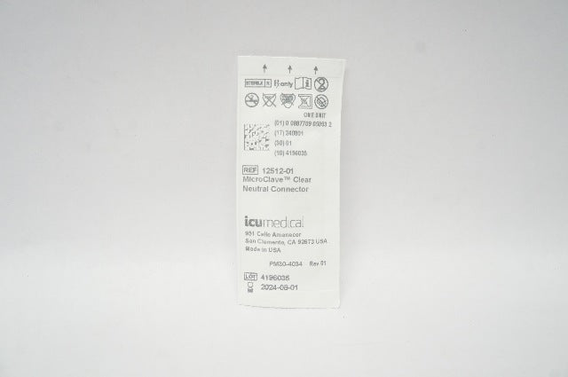 ICU Medical 12512-01 MicroClave Neutral Connector
