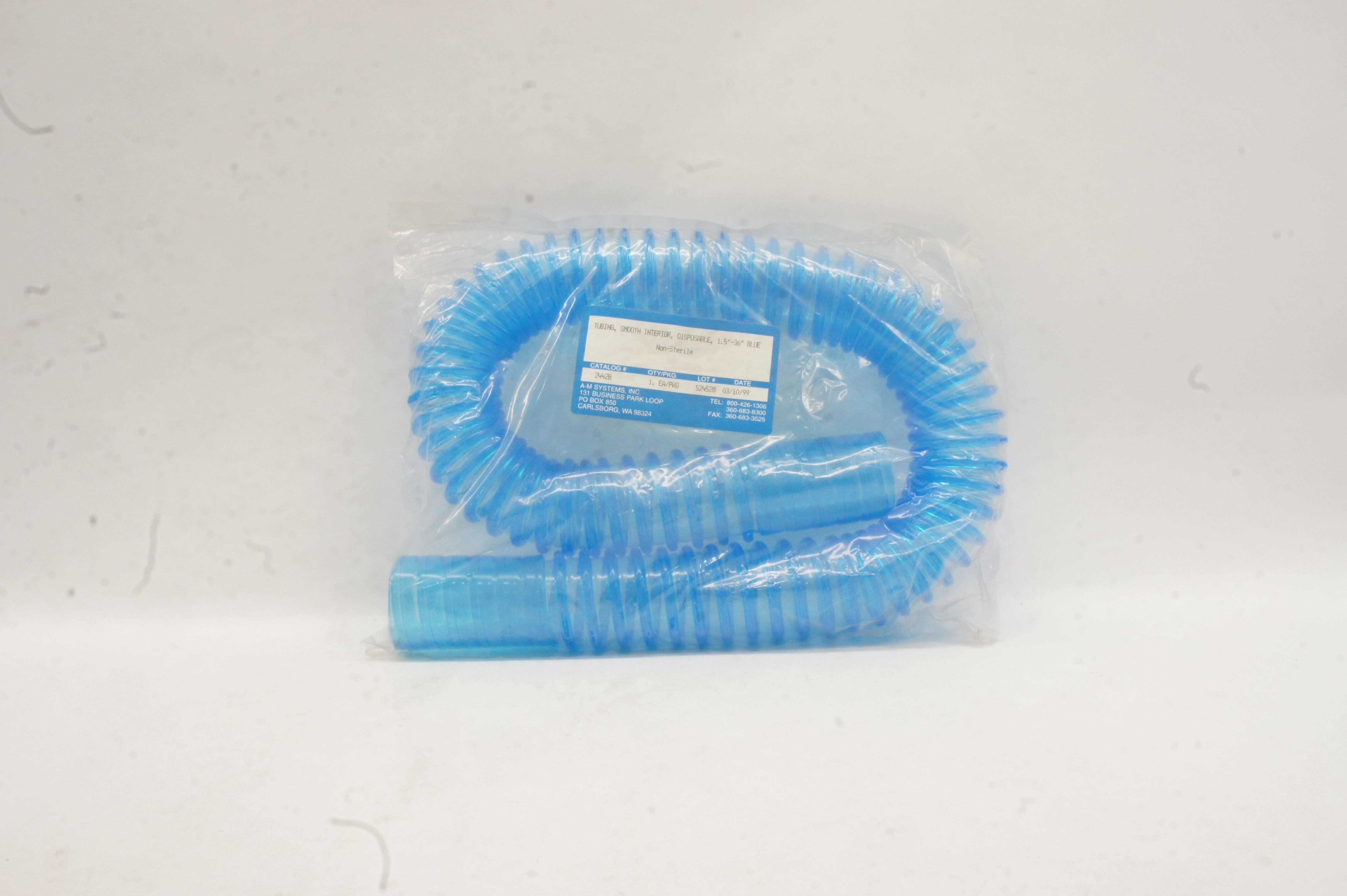 A-M Systems 2442B Tubing Smooth Interior Disposable 1.5inch -36inch Blue (x)