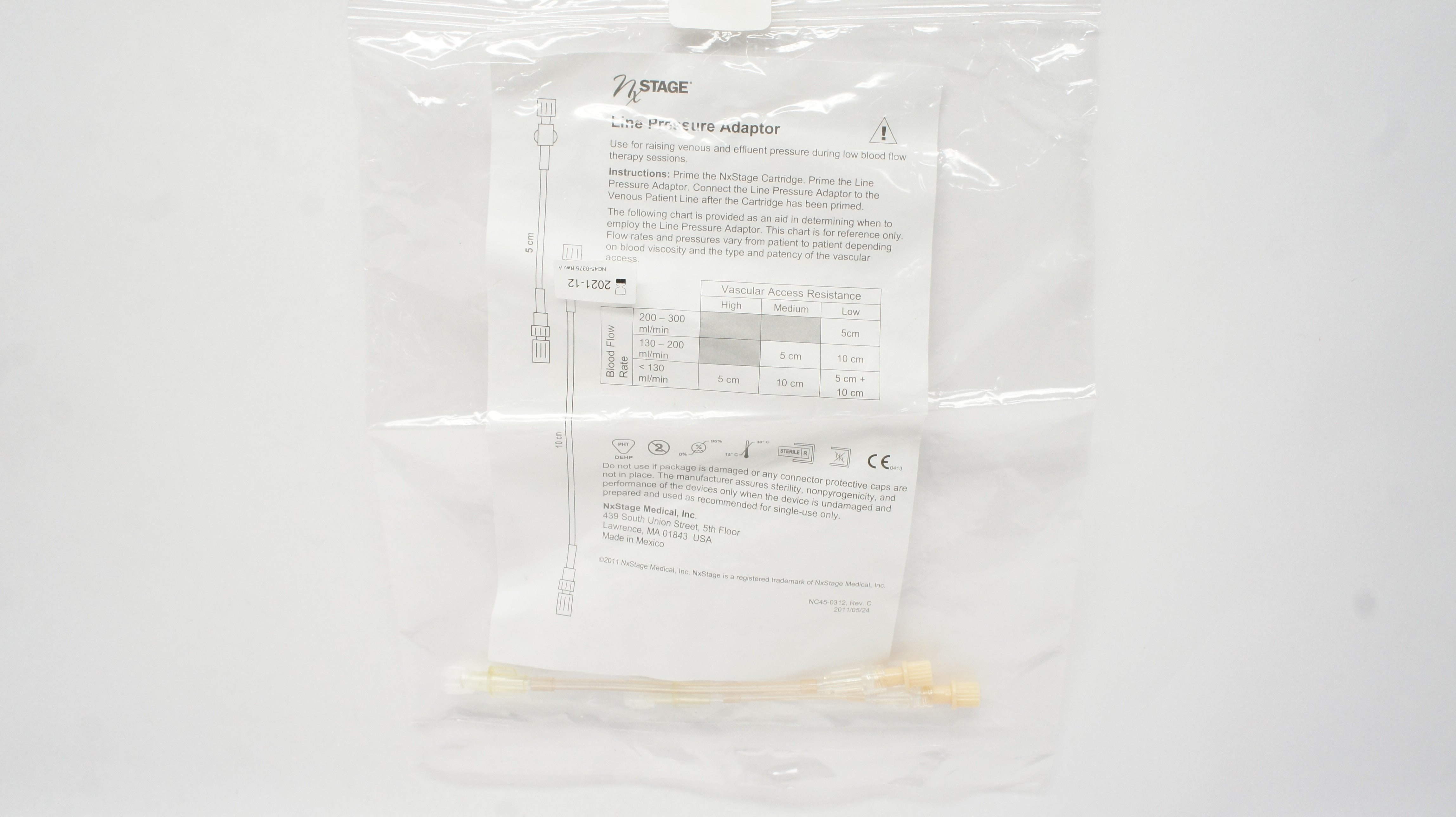 NxStage Line Pressure Adaptor 5cm (x)