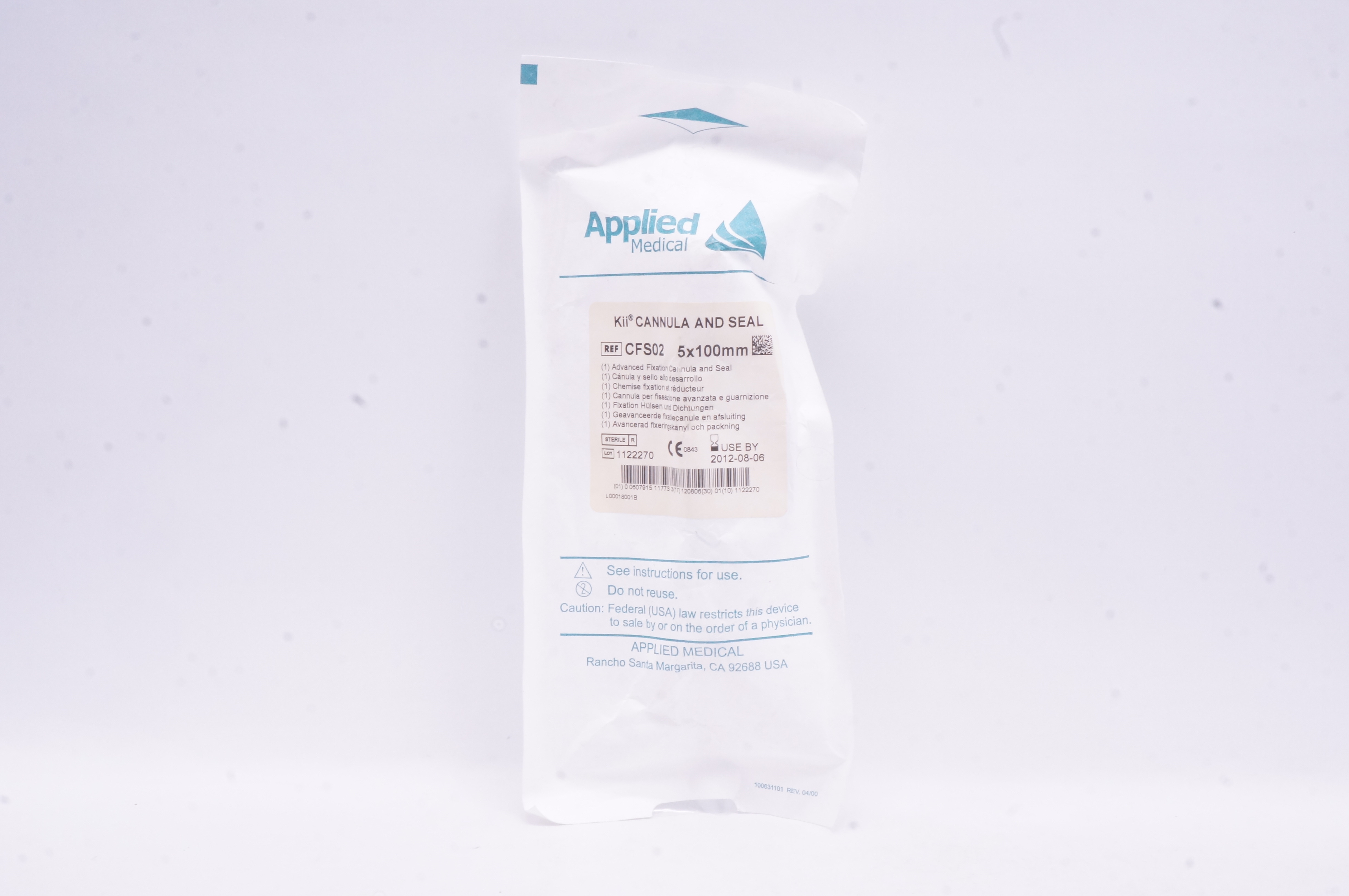 Applied Medical CFS02 Kii Advanced Fixation Cannula and Seal 5mm x 100mm (x)