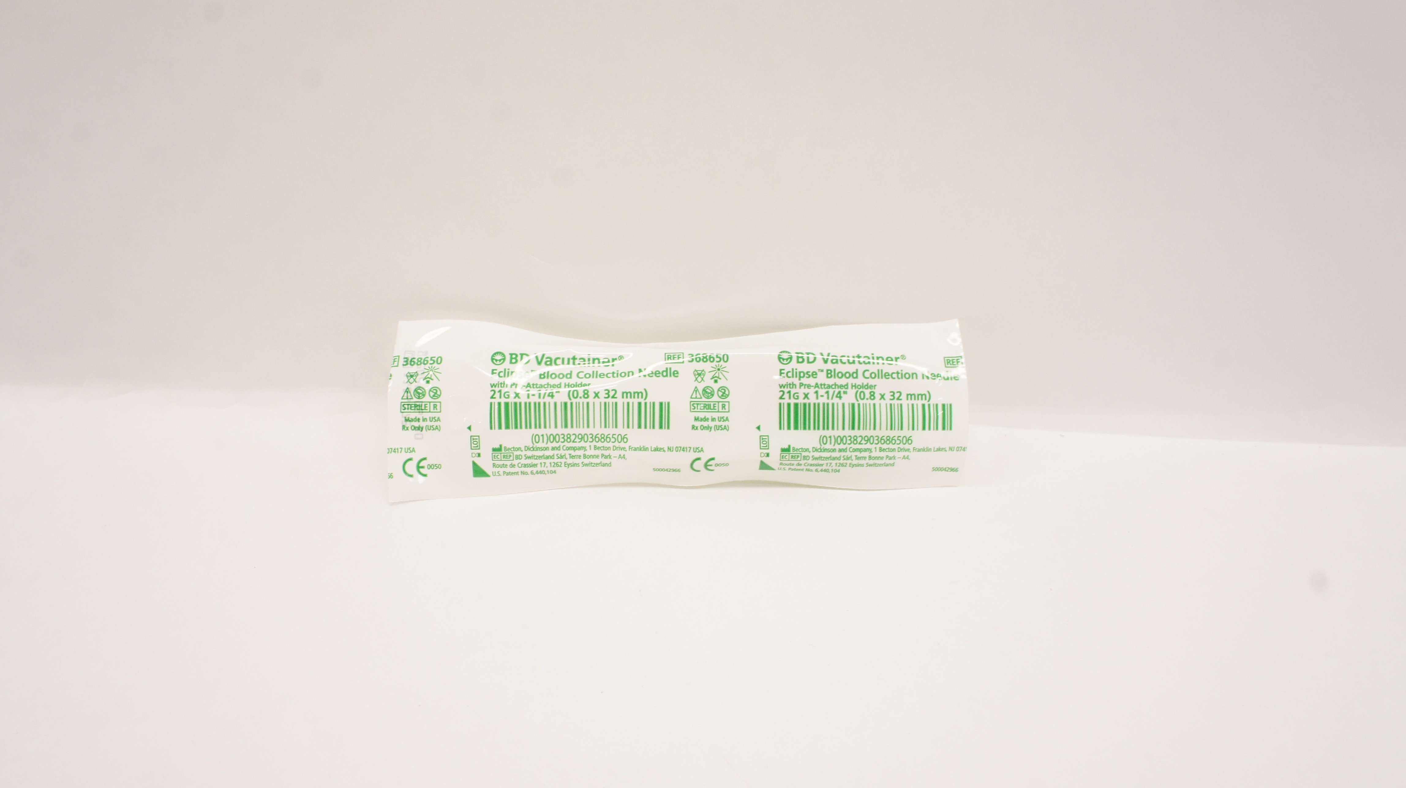 BD 368650 Vacutainer Eclipse Blood Collection Ndle 21G x 1-1/4inch