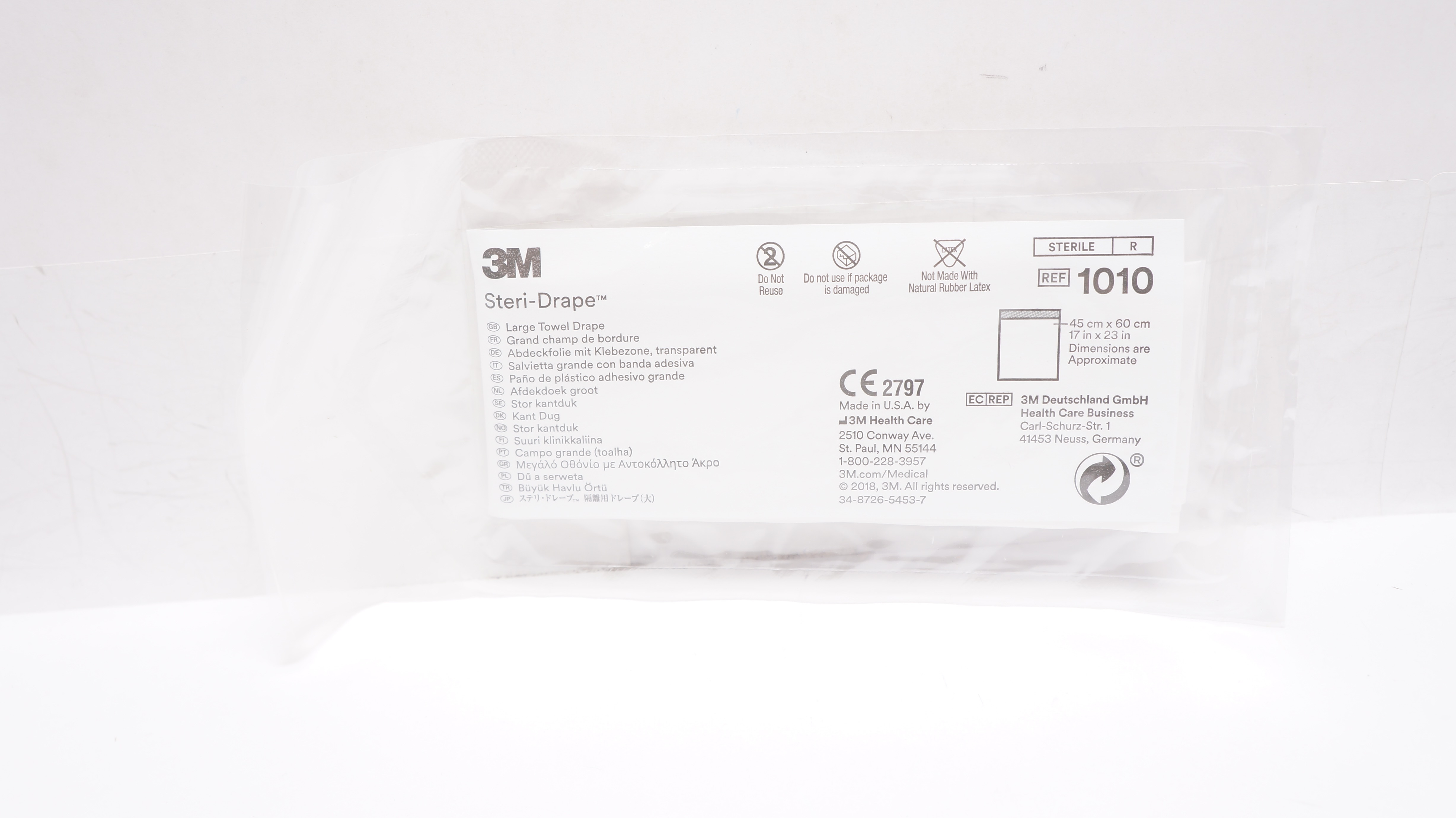 3M 1010 Steri-Drape Large Towel Drape 17 inch x 23 inch (Approx.)