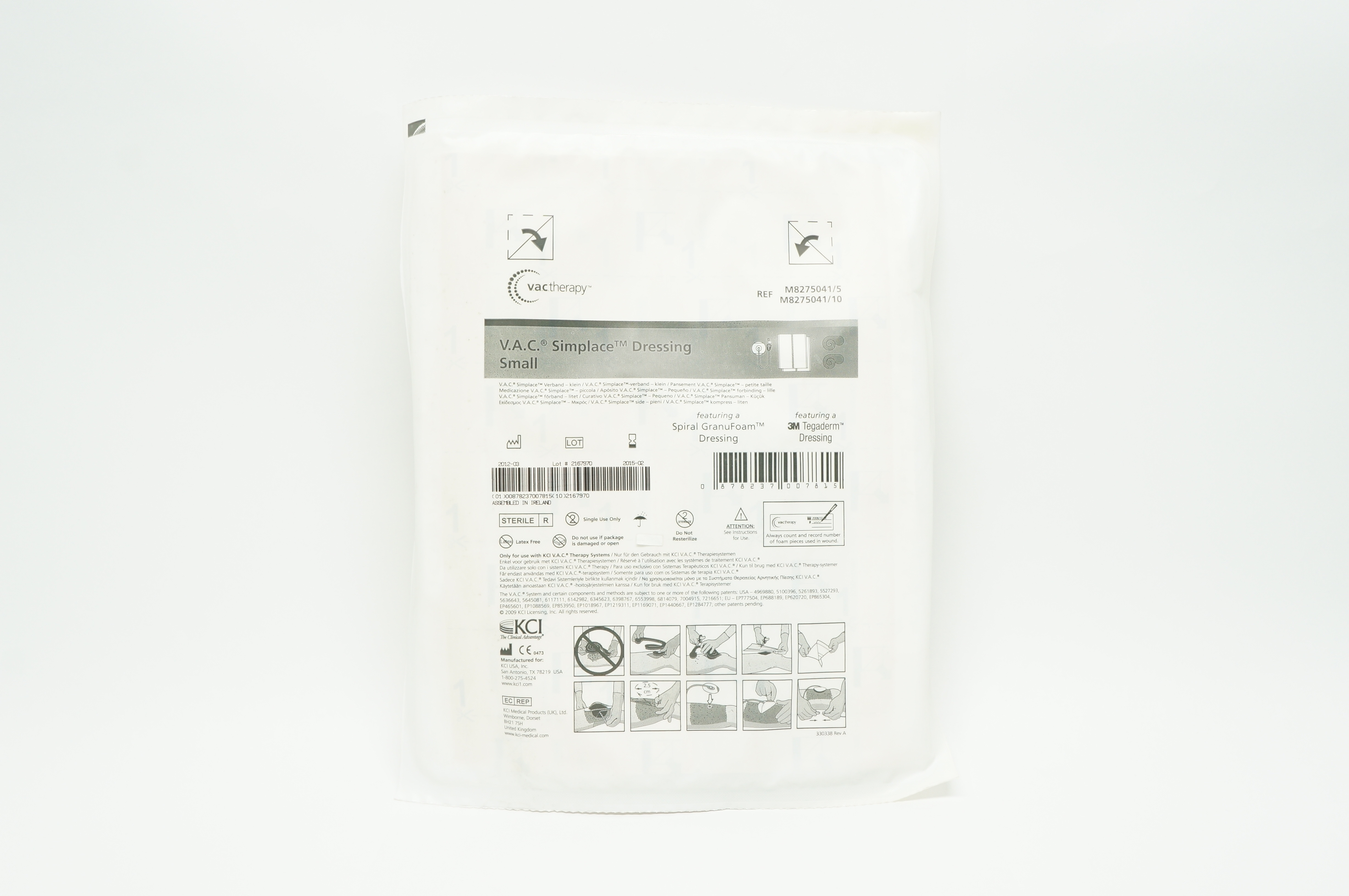 KCI M8275041/5 V.A.C. Simplace Dressing Small (x)