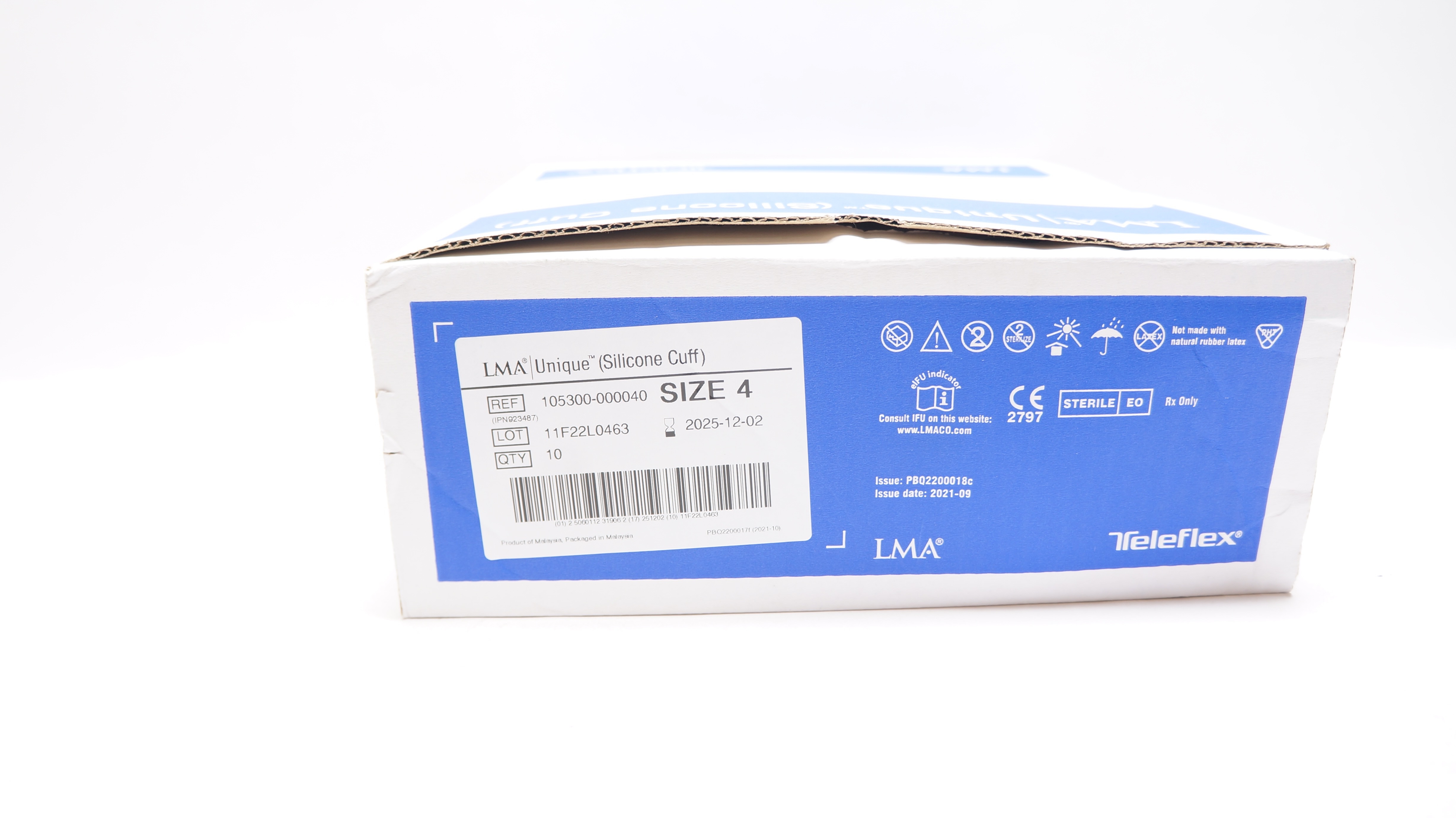 Teleflex 105300-000040 LMA Unique Laryngeal Mask Airway, Size 4 - Box of 10