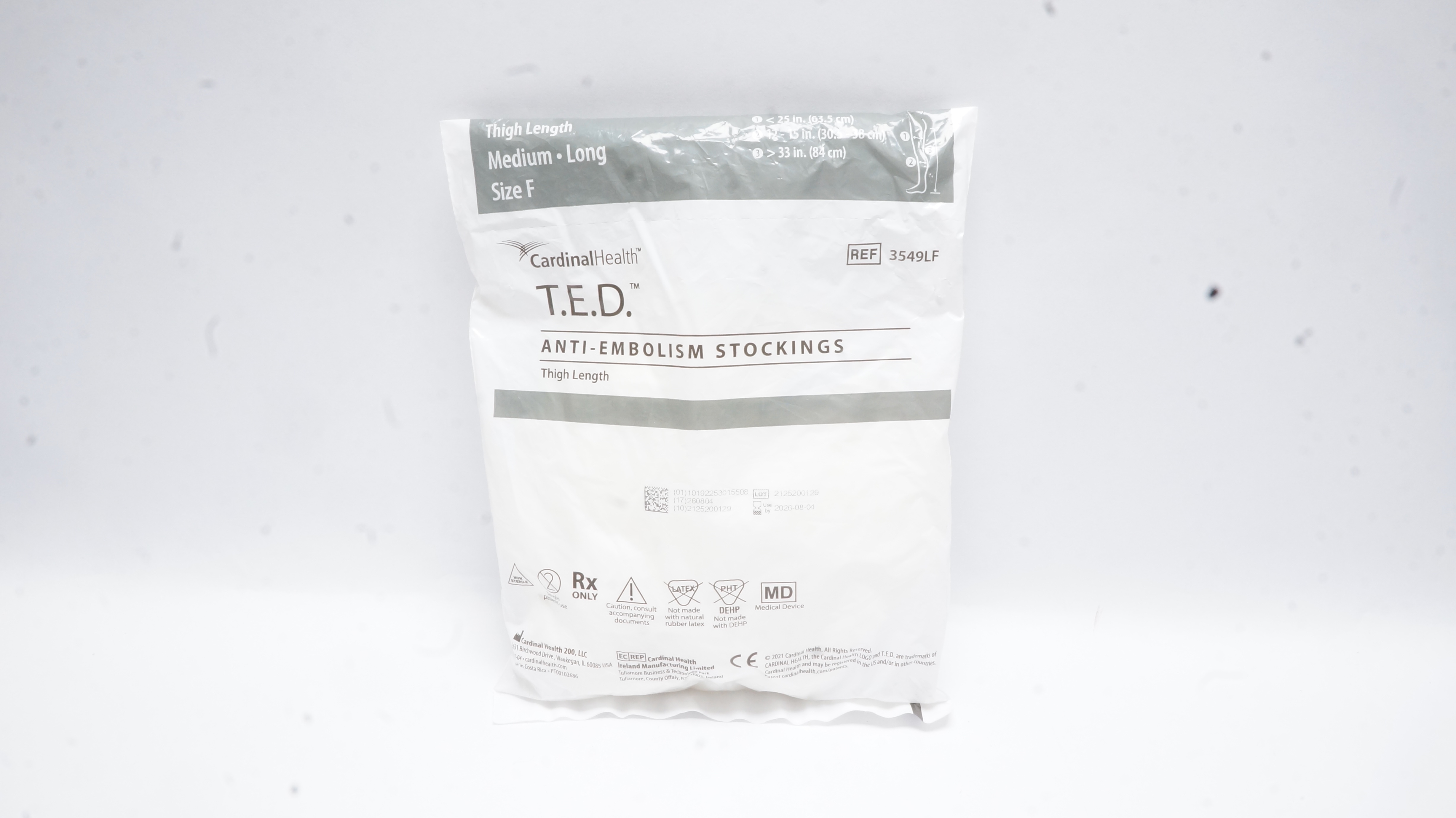 Cardinal Health 3549LF T.E.D. Anti-Embolism Stockings Thigh Length Medium, F (x)