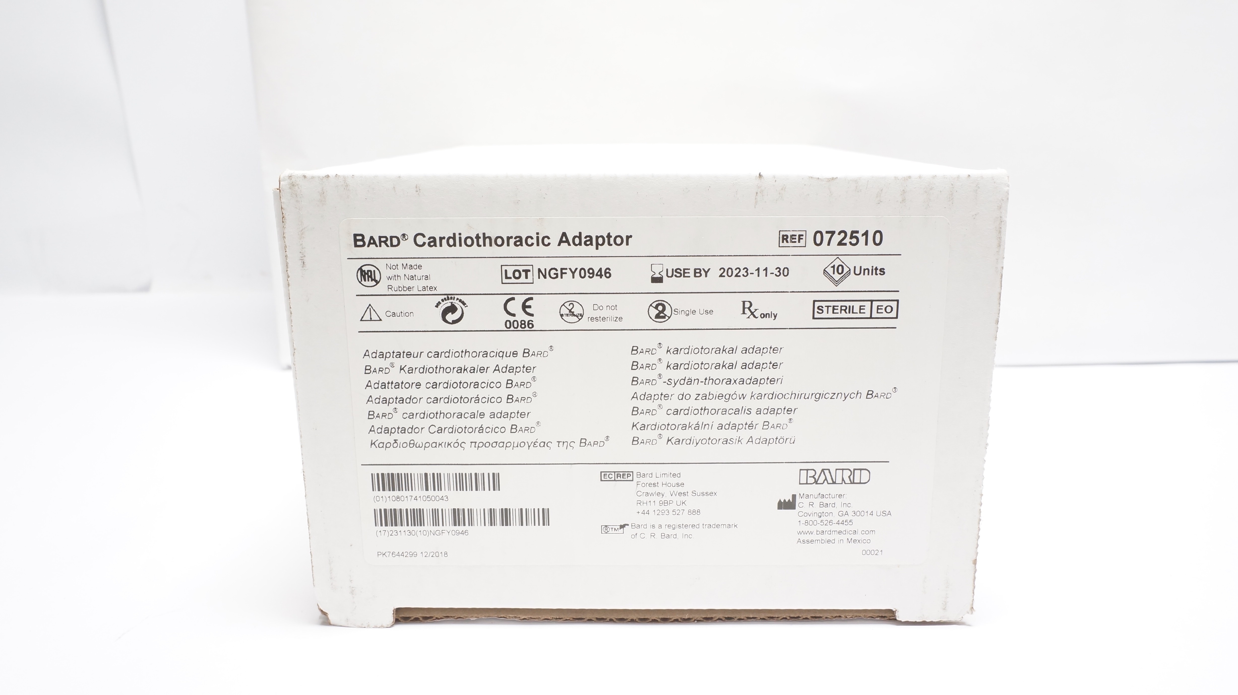 Bard 072510 Cardiothoracic Adaptor (x) - Box of 10