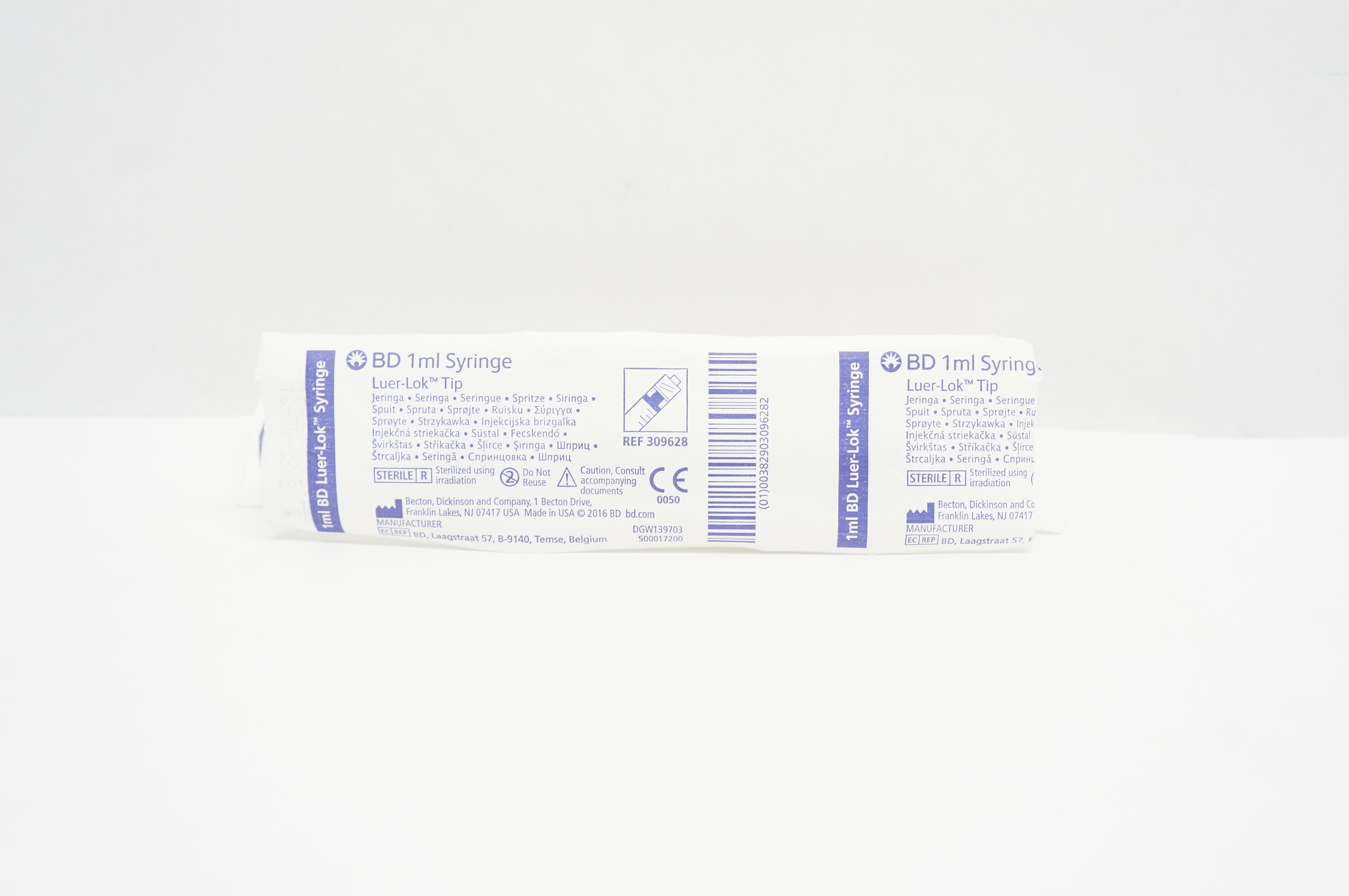 BD 309628 Luer Lok Tip Syringe, 1mL (x)