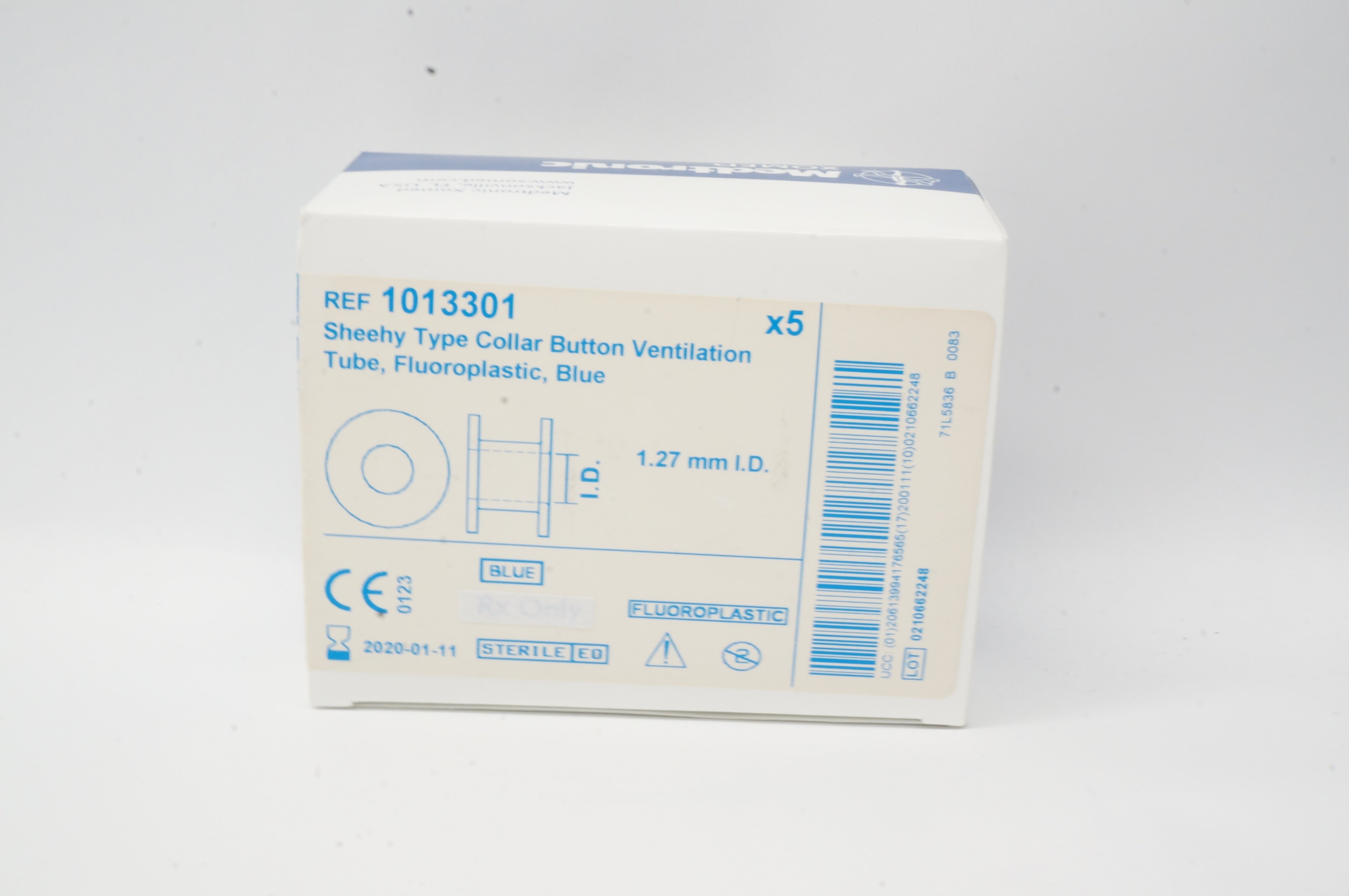 Medtronic 1013301 Sheehy Type Collar Button Ventilation 1.27mm ID (x) - Box of 5