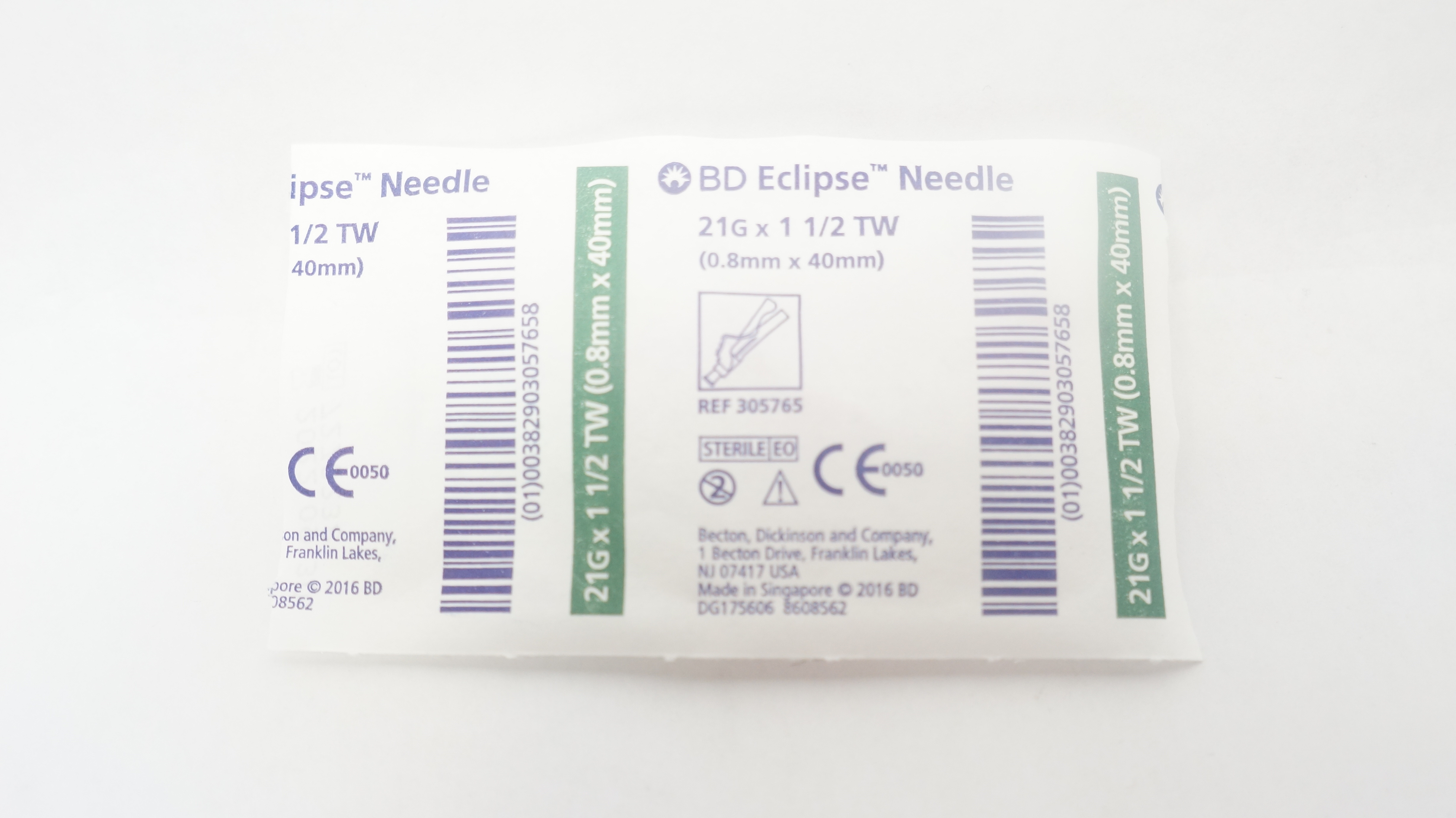BD 305765 Eclipse Ndle 21G x 1 1/2TW (x)