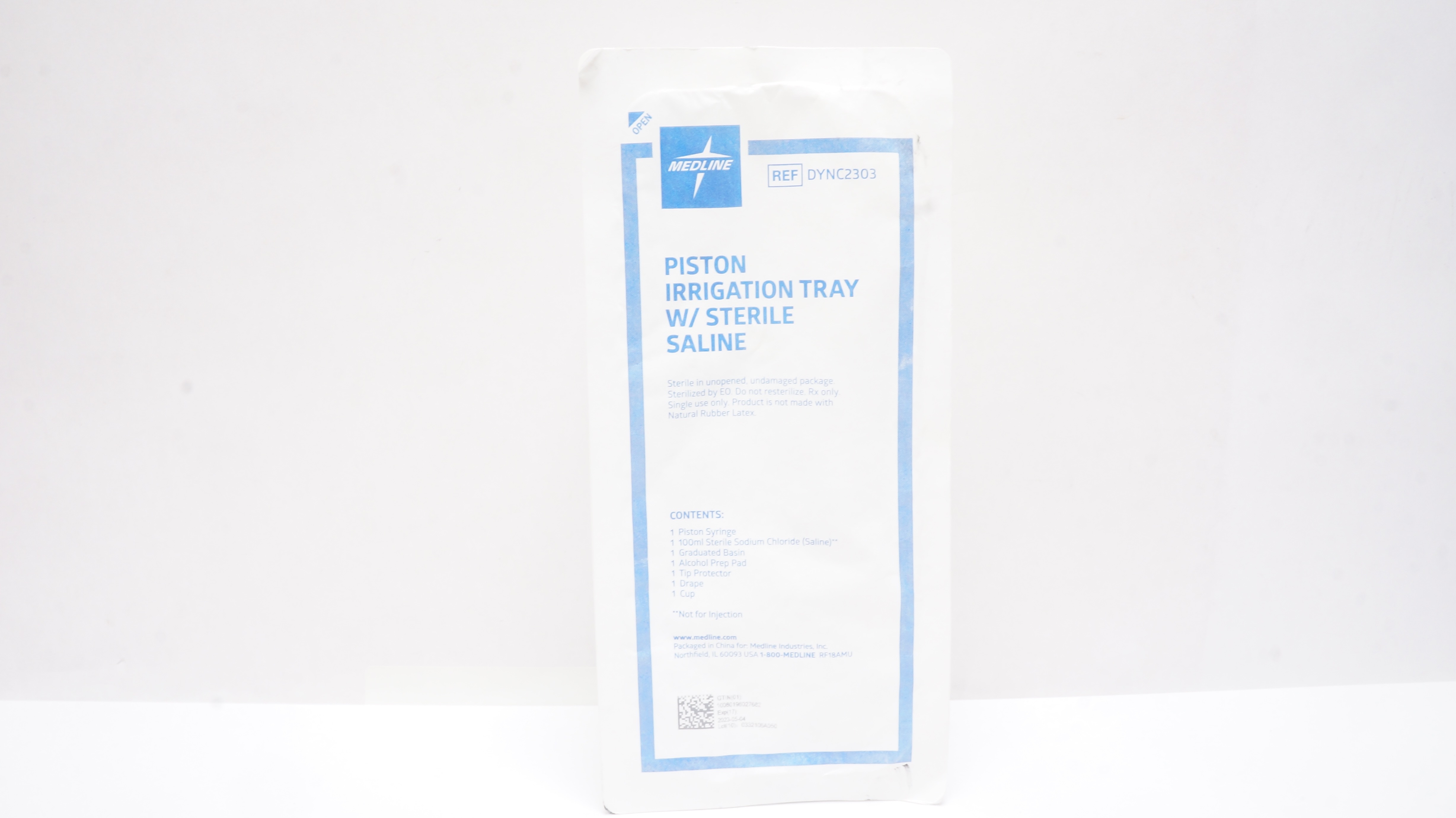 Medline DYNC2303 Piston Irrigation Tray w/Sterile Saline (x)
