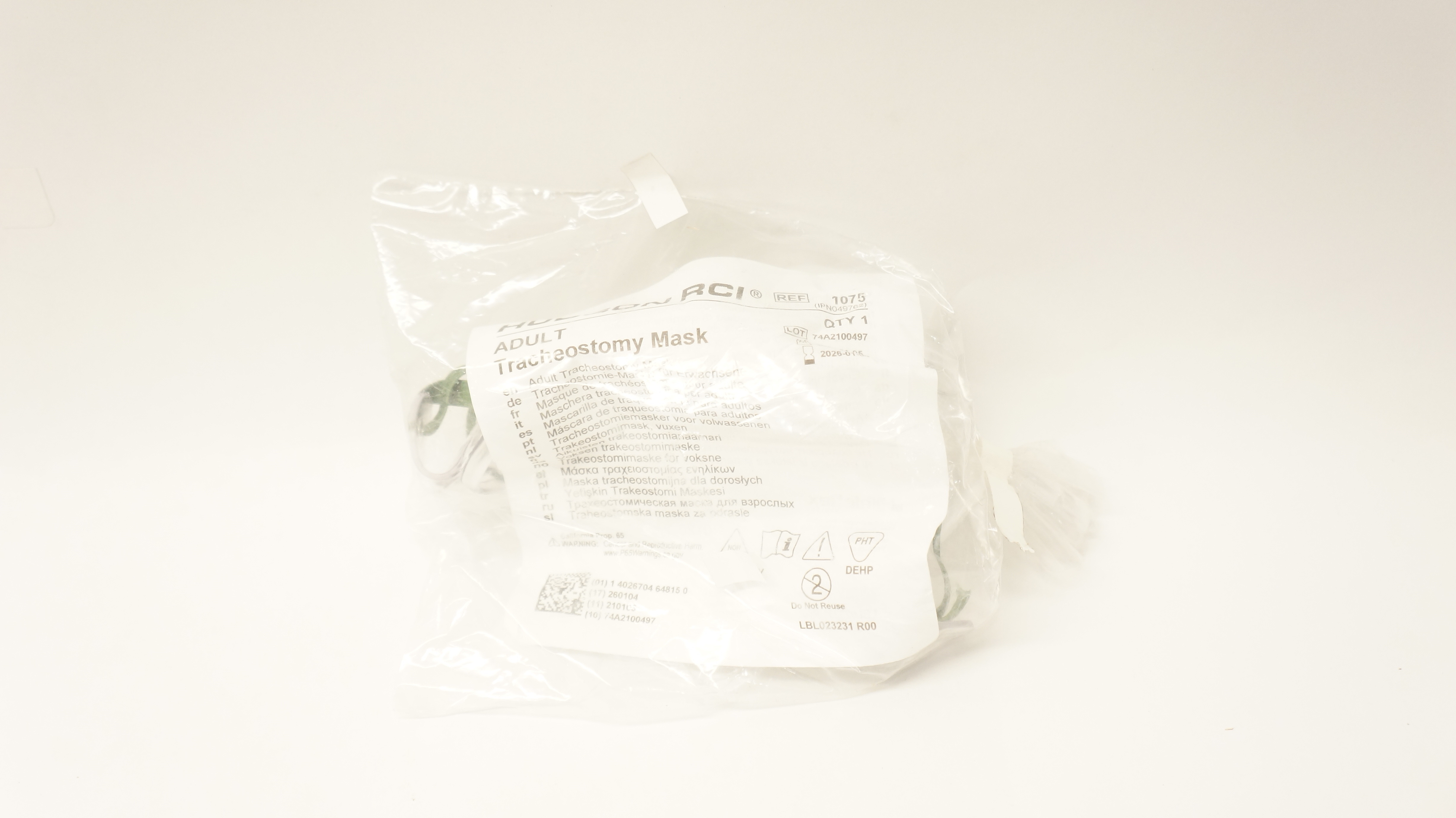 Teleflex 1075 Hudson RCI Adult Tracheostomy Mask