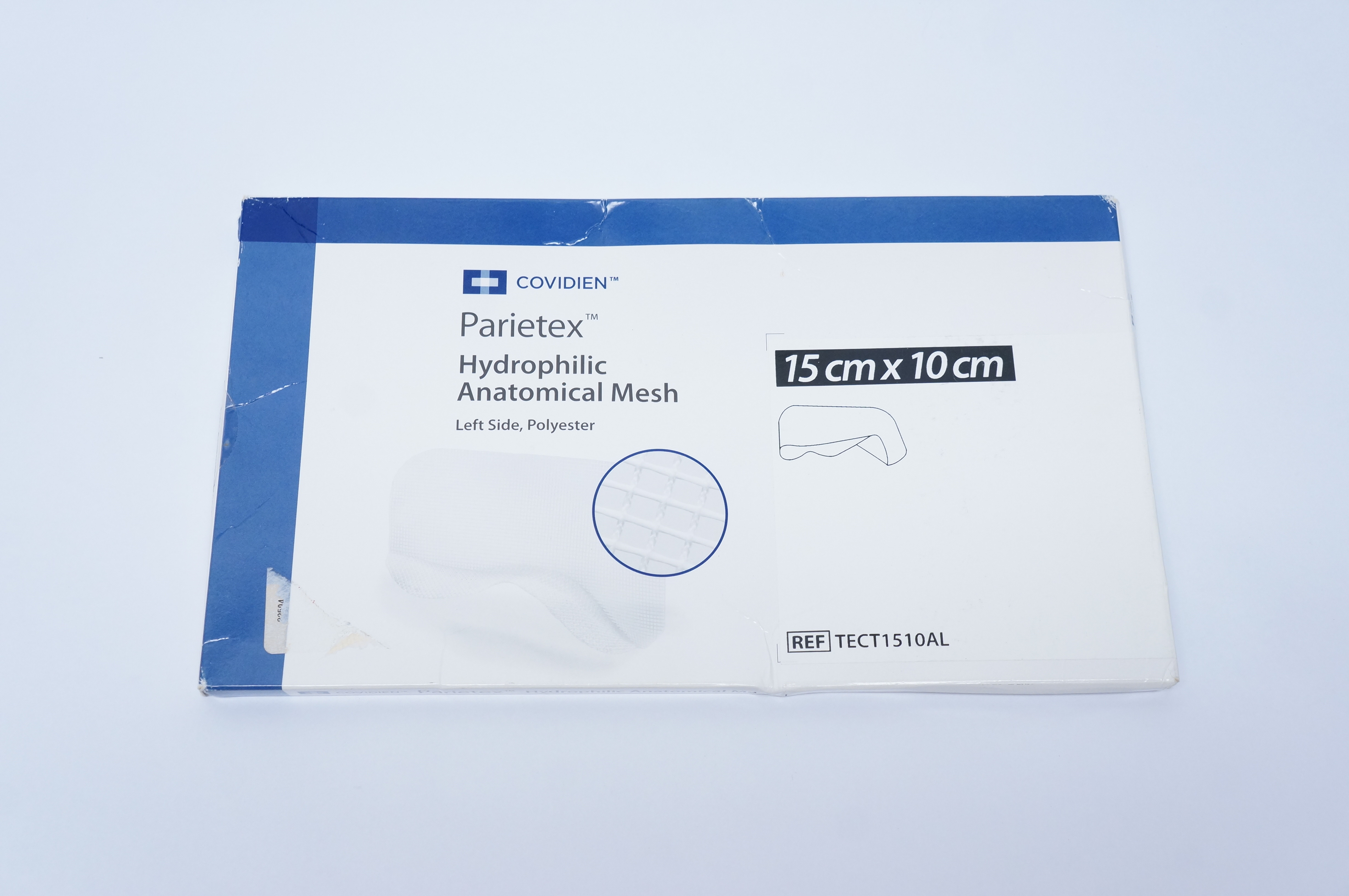 Covidien TECT1510AL Parietex Hydrophilic Anatomical Mesh 15cm x 10cm (x)