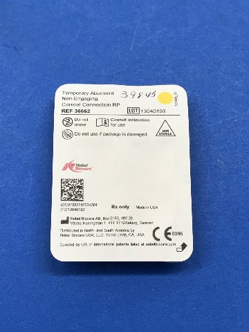 Nobel Biocare 36662 Temporary Abutment Non-Engaging Conical Connection RP