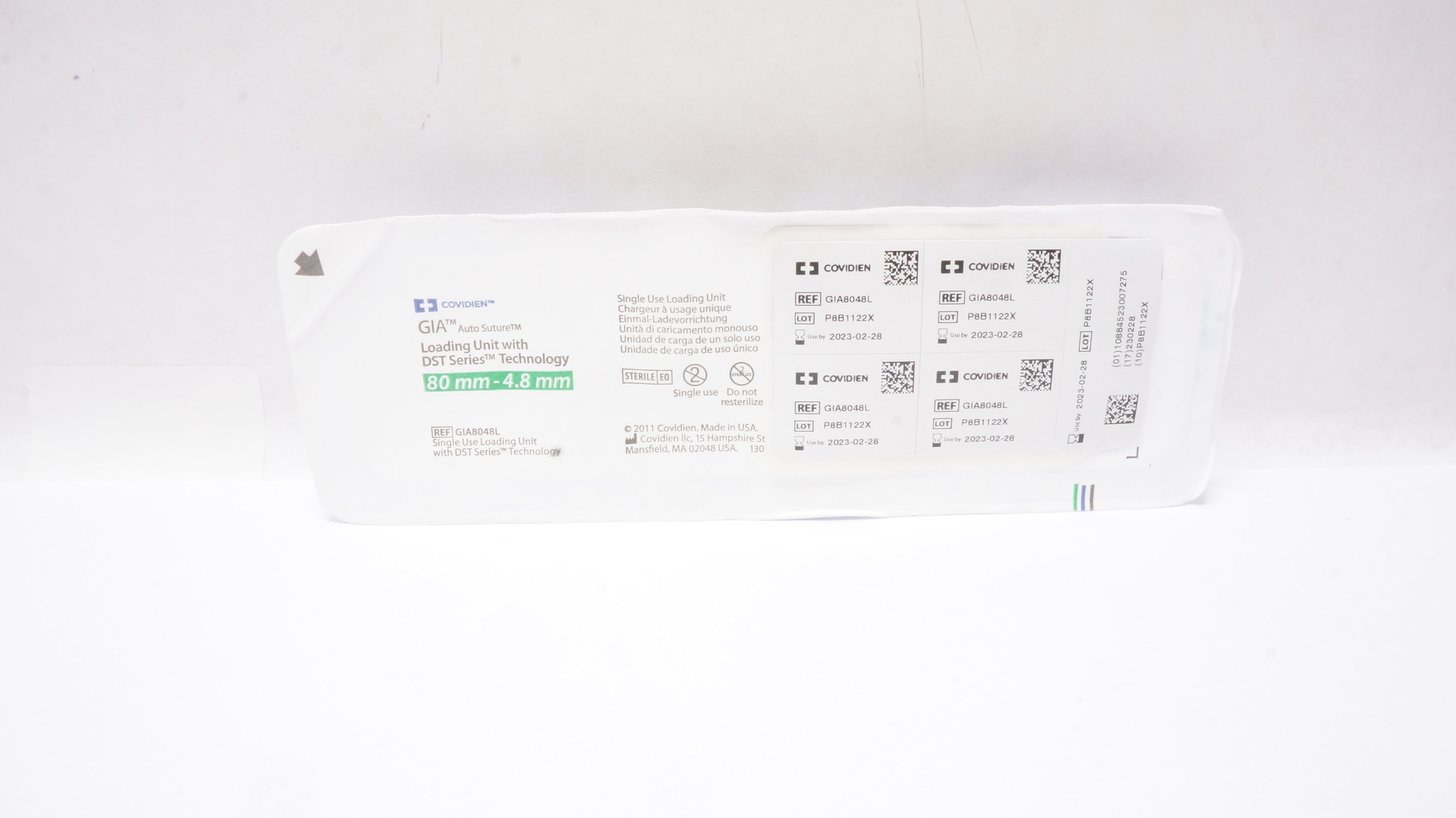 Covidien GIA8048L GIA Loading Unit with DST Series Technology 80mm - 4.8mm (x)