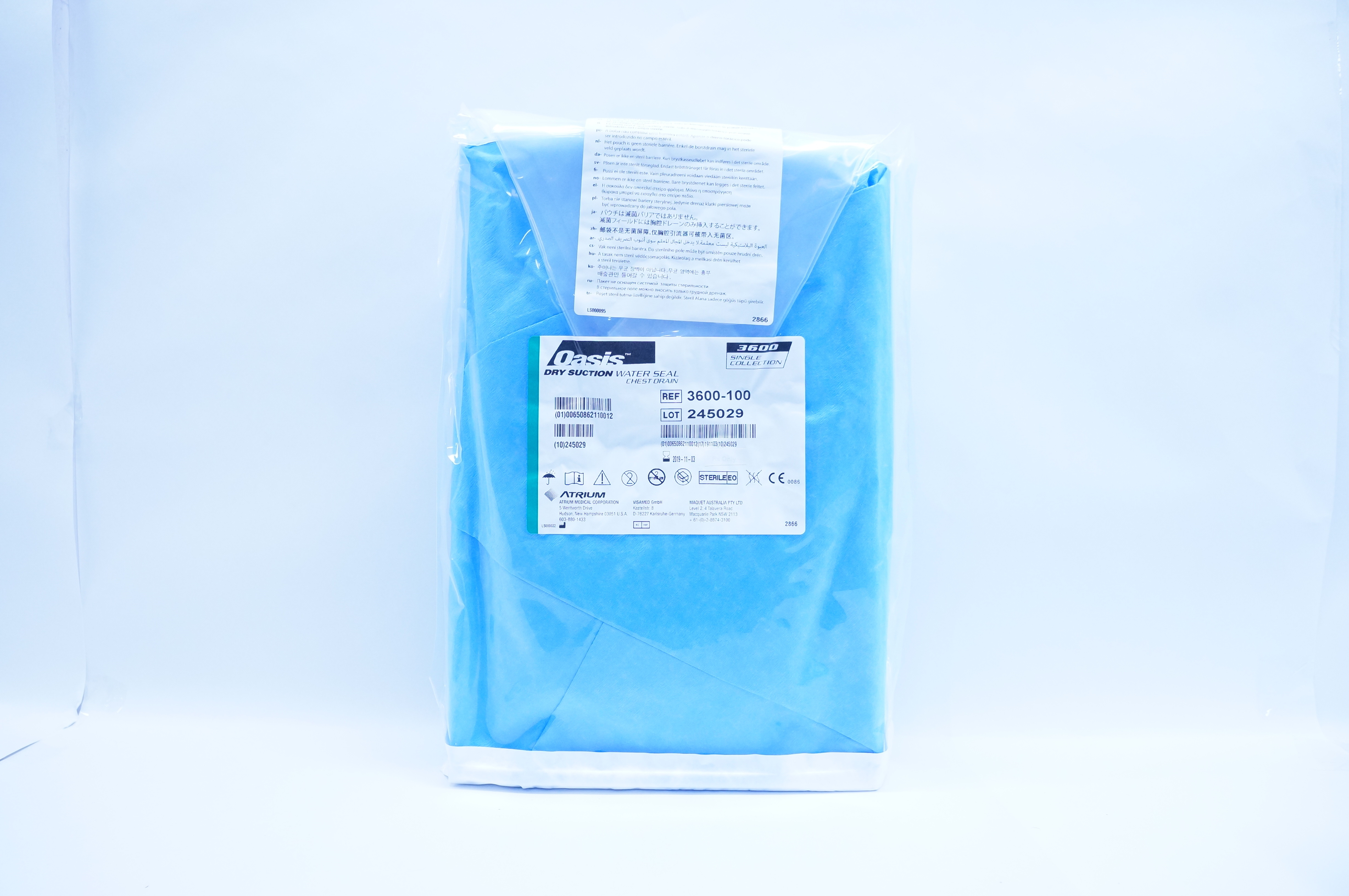 Atrium 3600-100 Oasis Dry Suction Chest Drain (x)