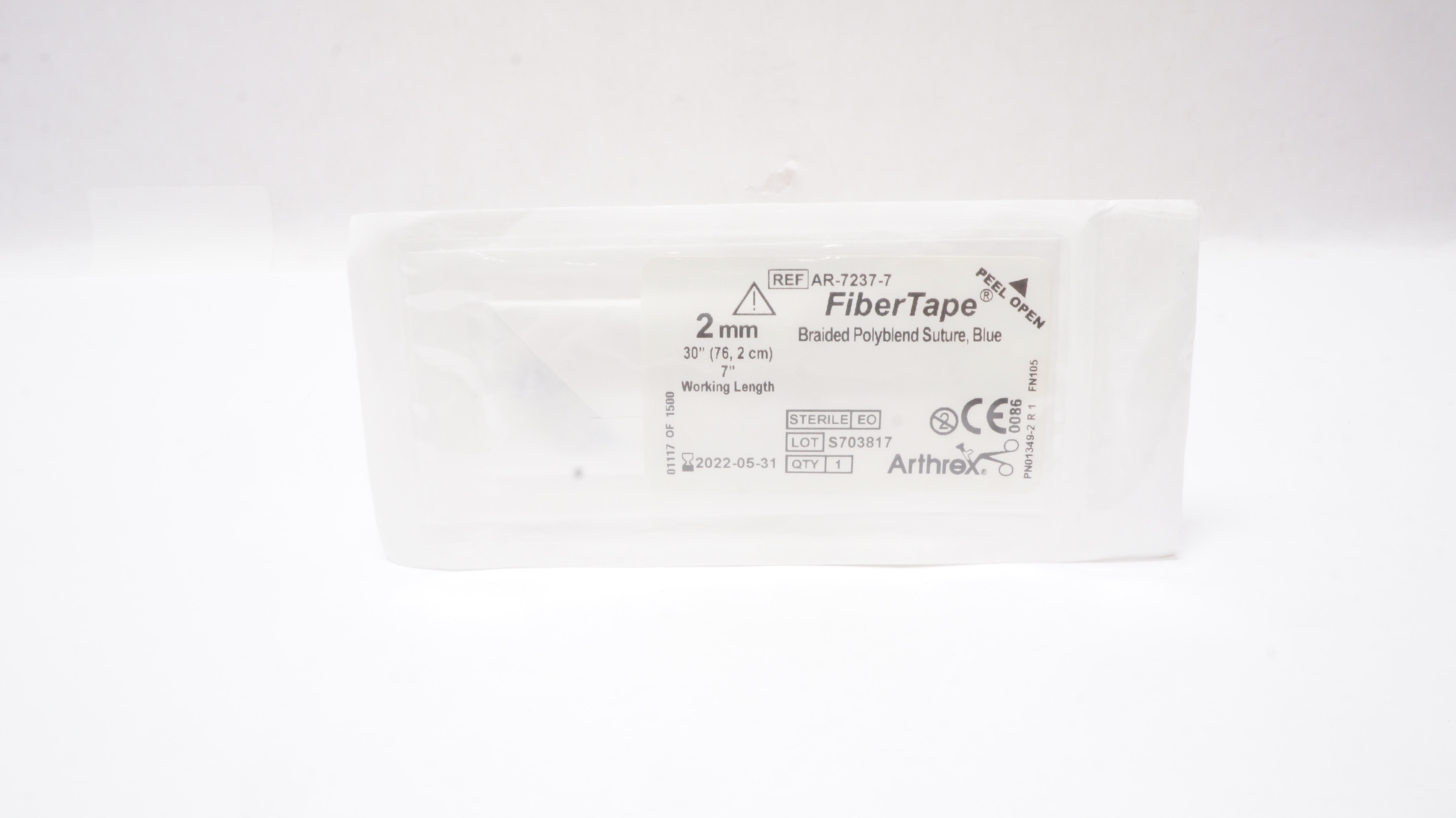 Arthrex AR-7237-7B FiberTape Collagen Coated Braided Polyblend Stre,30 x8in. (x)