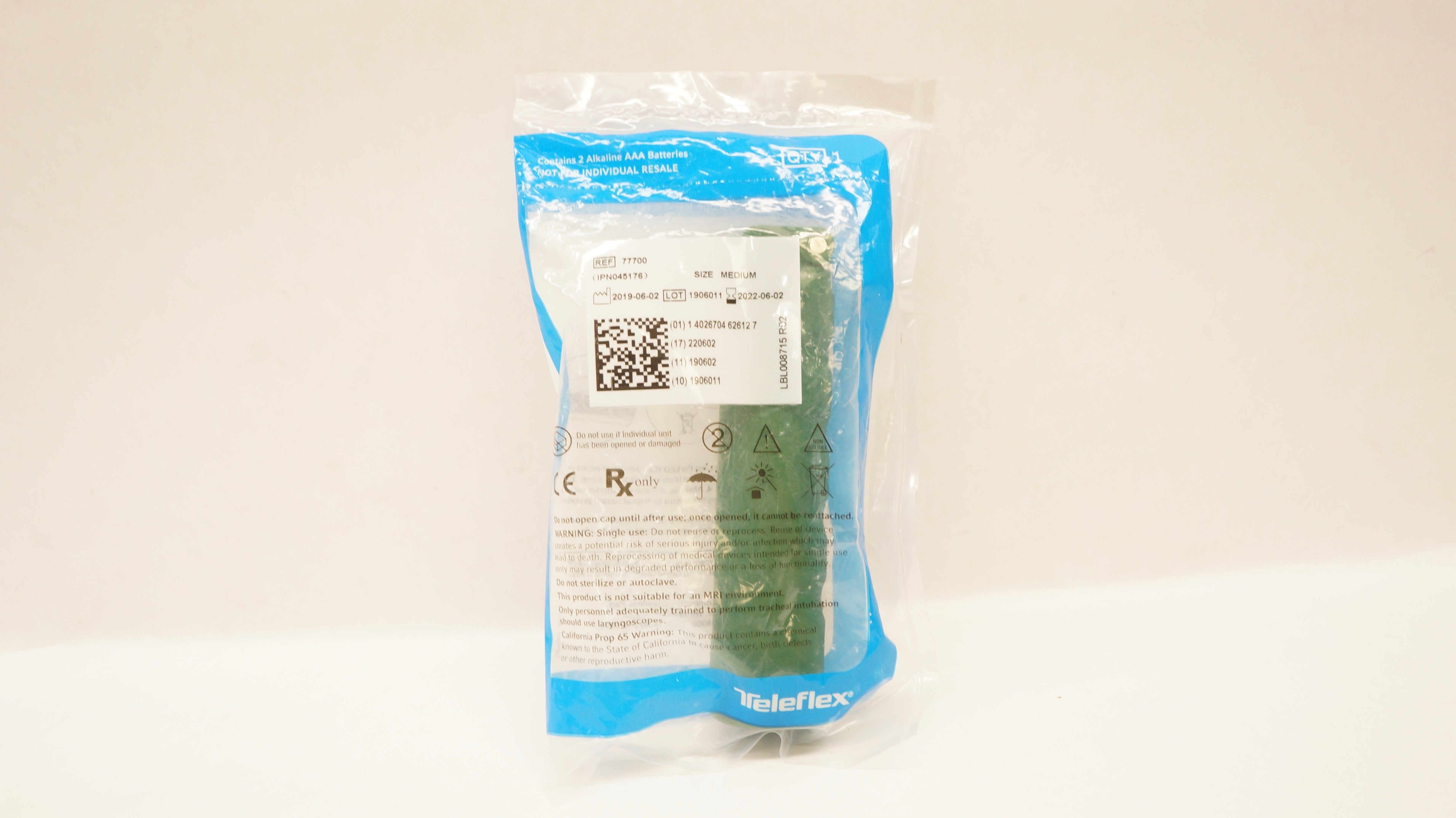 Teleflex 77700 Rusch DispoLED Laryngoscope Handle Medium (x)