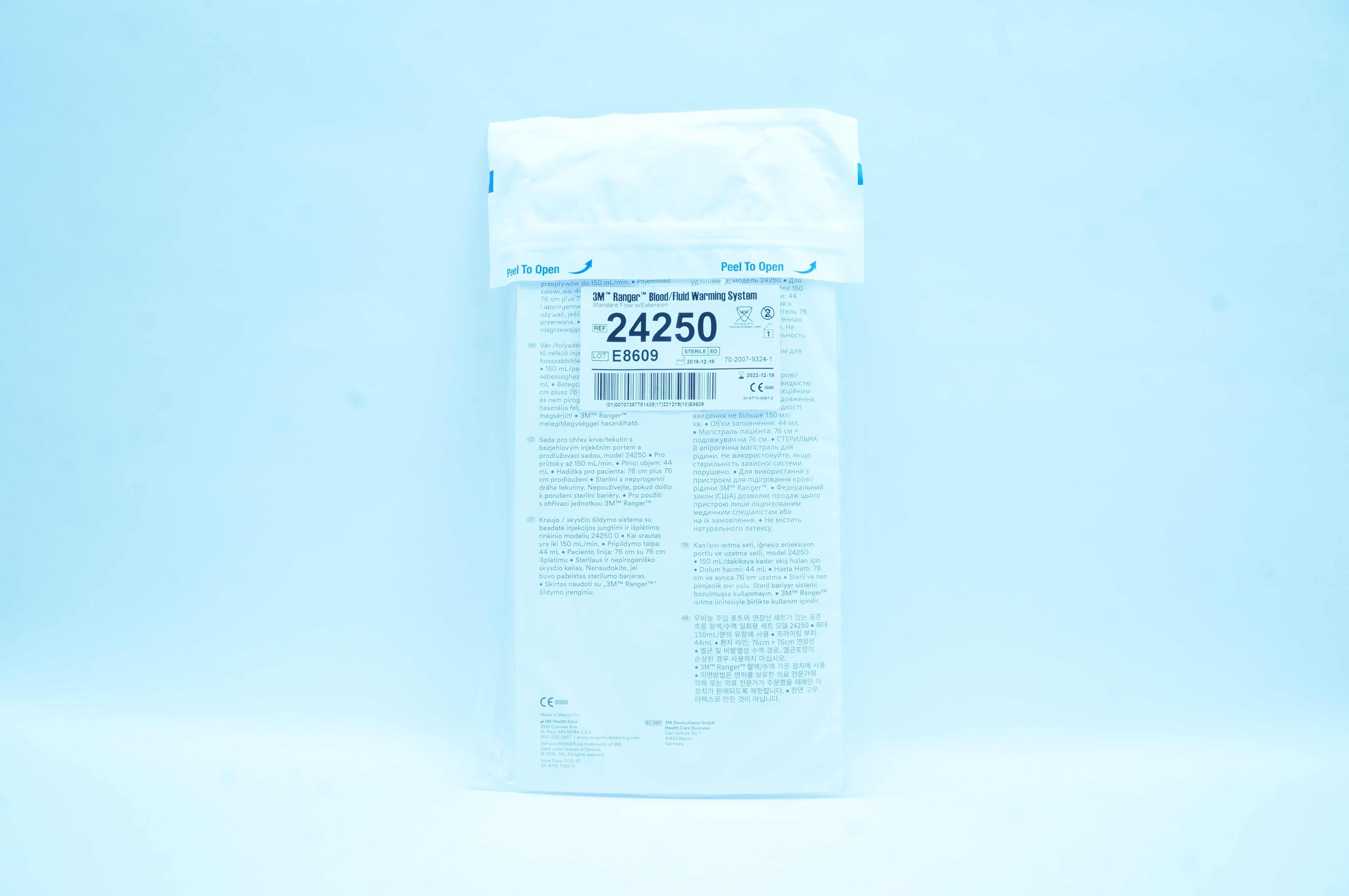 3M 24250 Ranger Standard Flow Blood/Fluid Warming Set with Extension