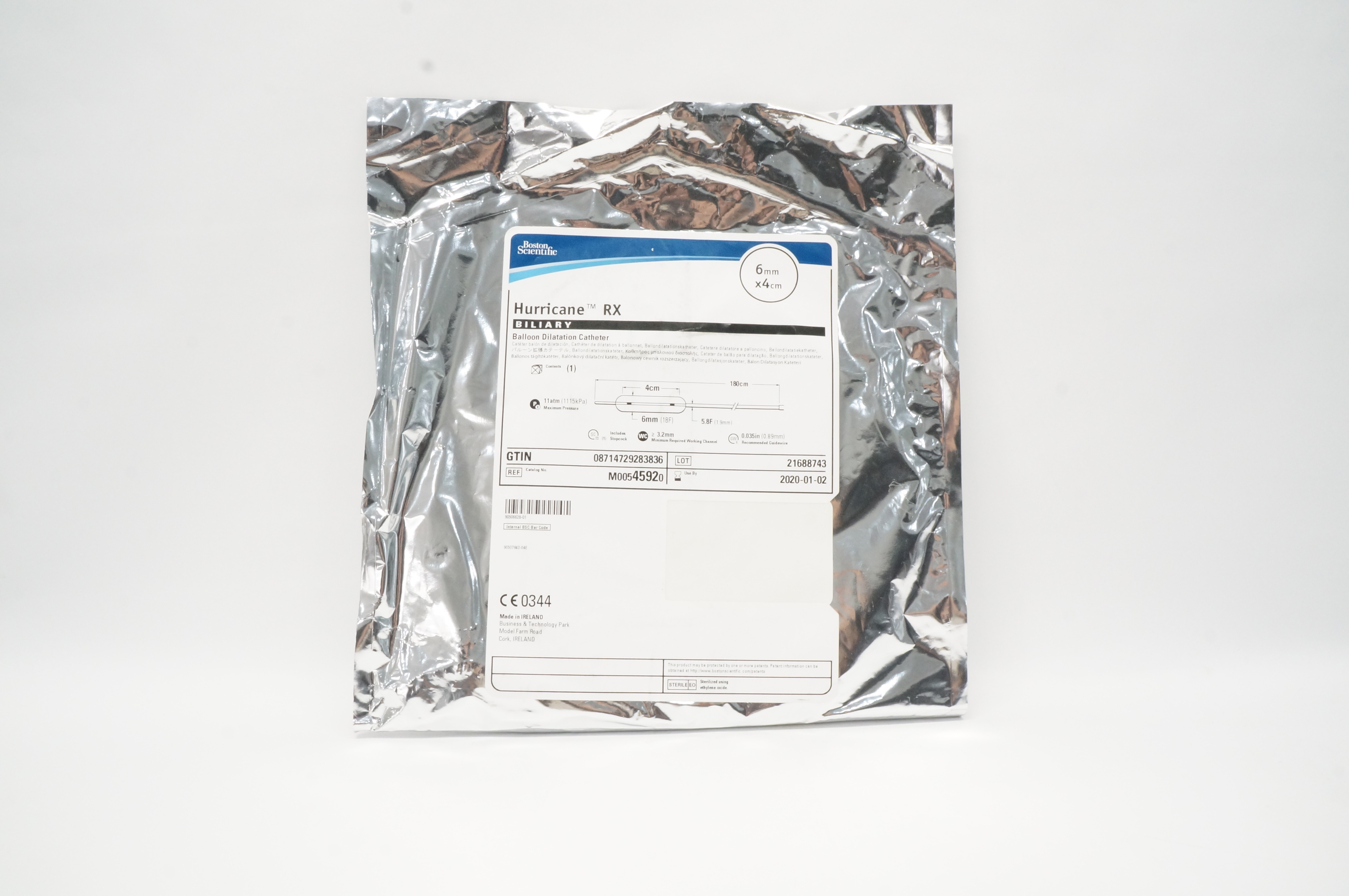 Boston Scientific  4592 Hurricane RX Balloon Dilatation Cath. 6mm x 4cm (x)