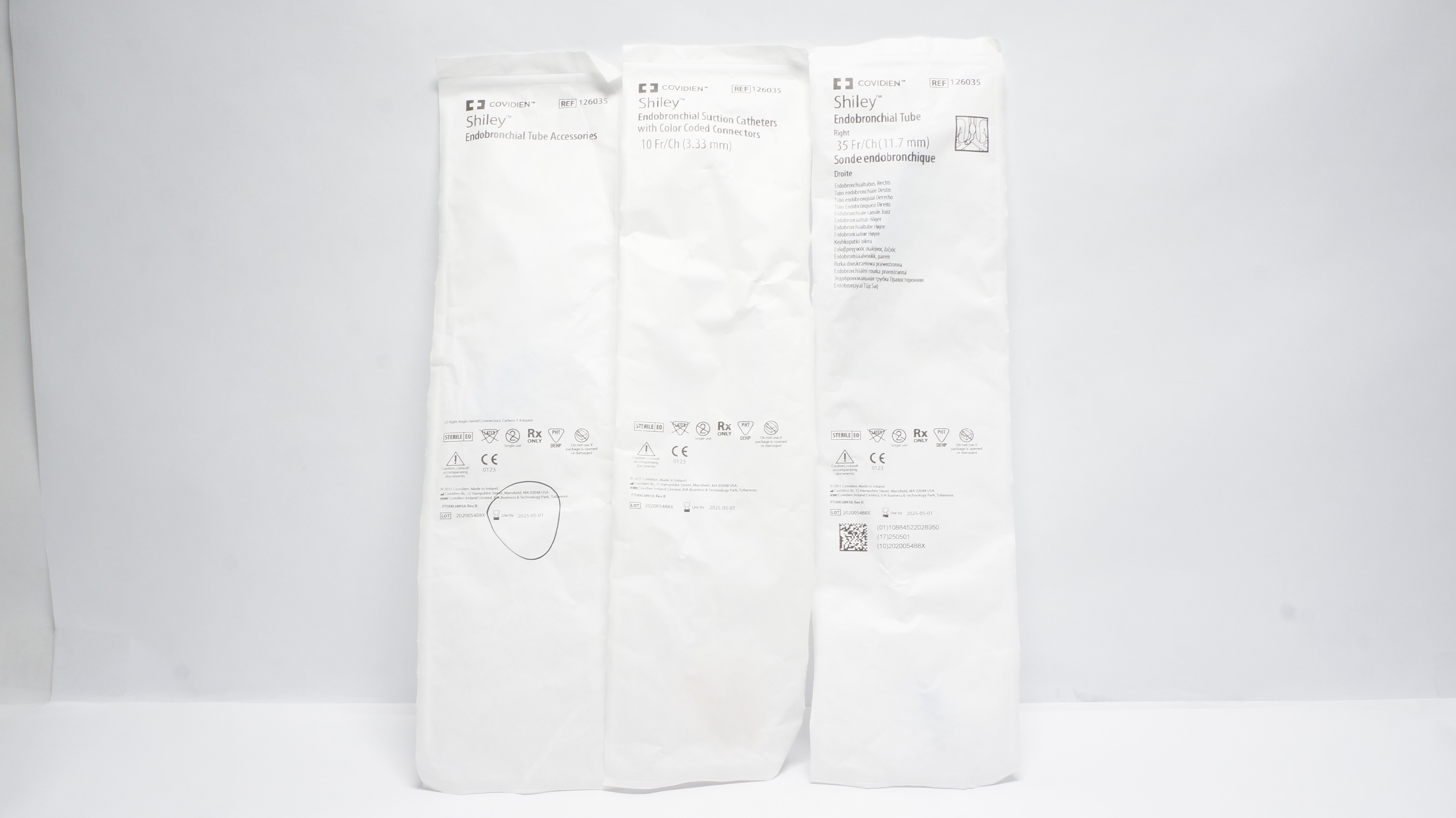 Covidien 126035 Shiley Endobronchial Tube,Accessories Suction Caths.& Tube (x)