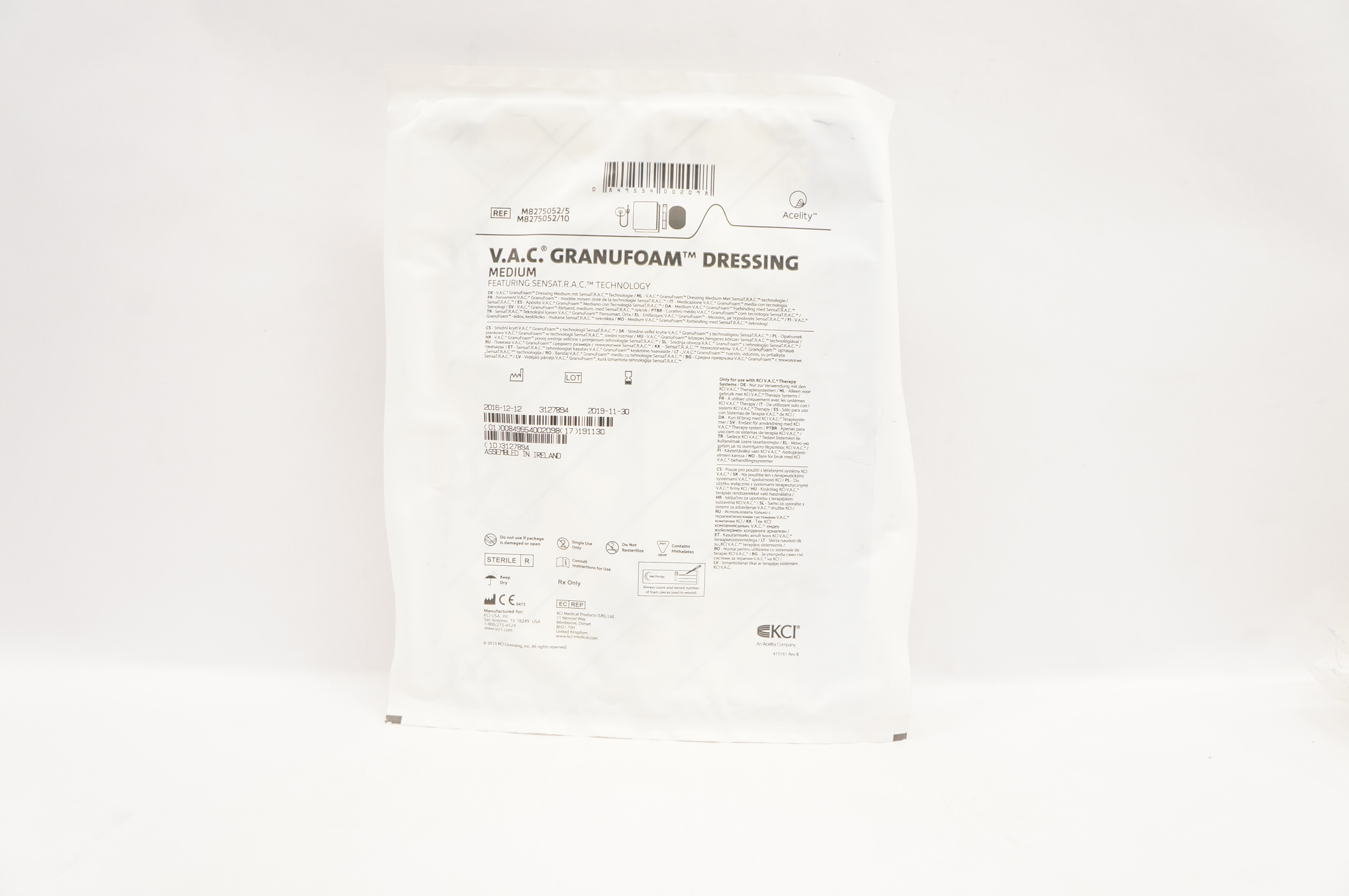 KCI M8275052/5 Acelity V.A.C. Granufoam Dressing Medium (x)