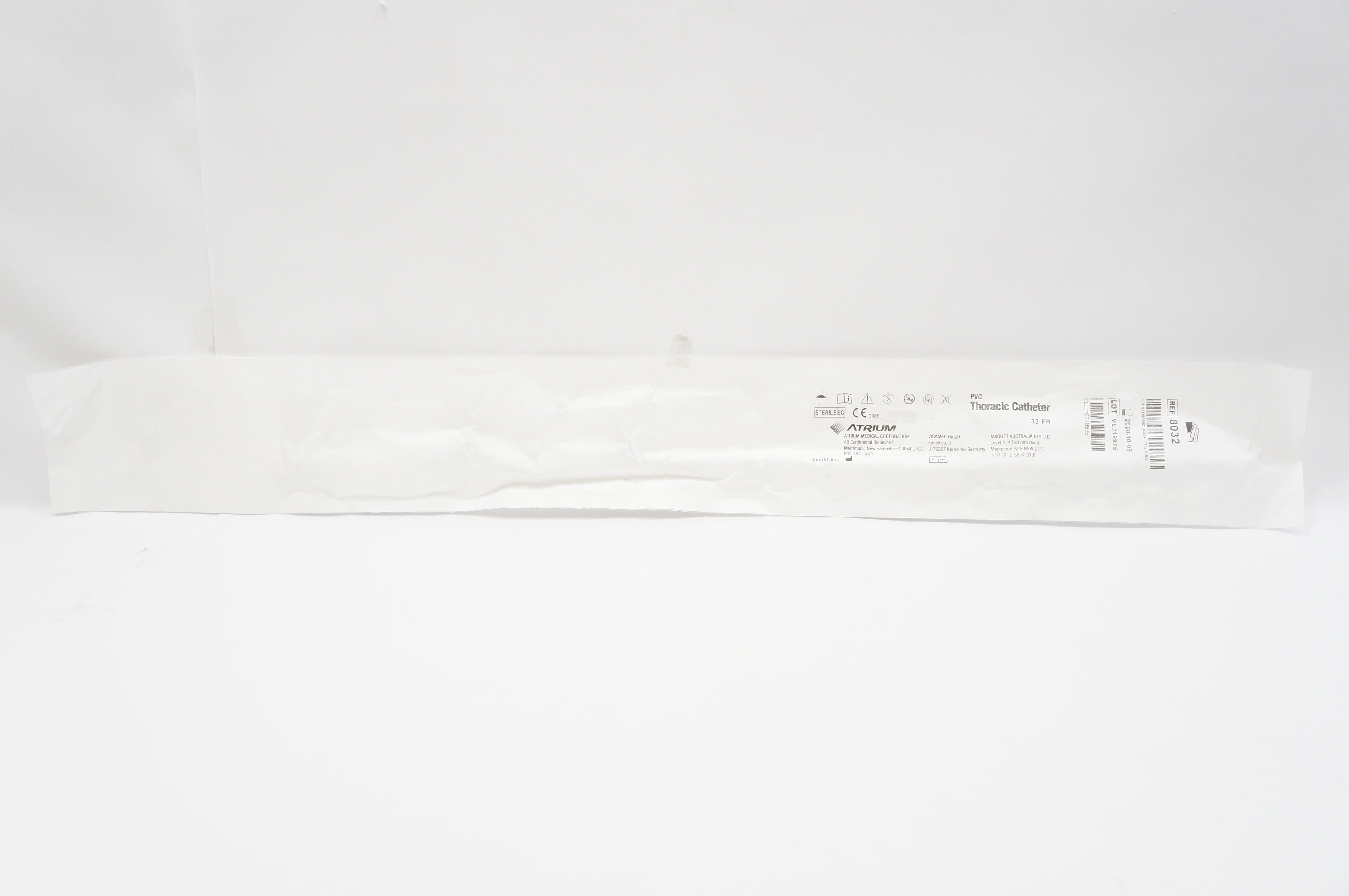 Atrium 8032 PVC Thoracic Cath. Sterile, 32 Fr (x)