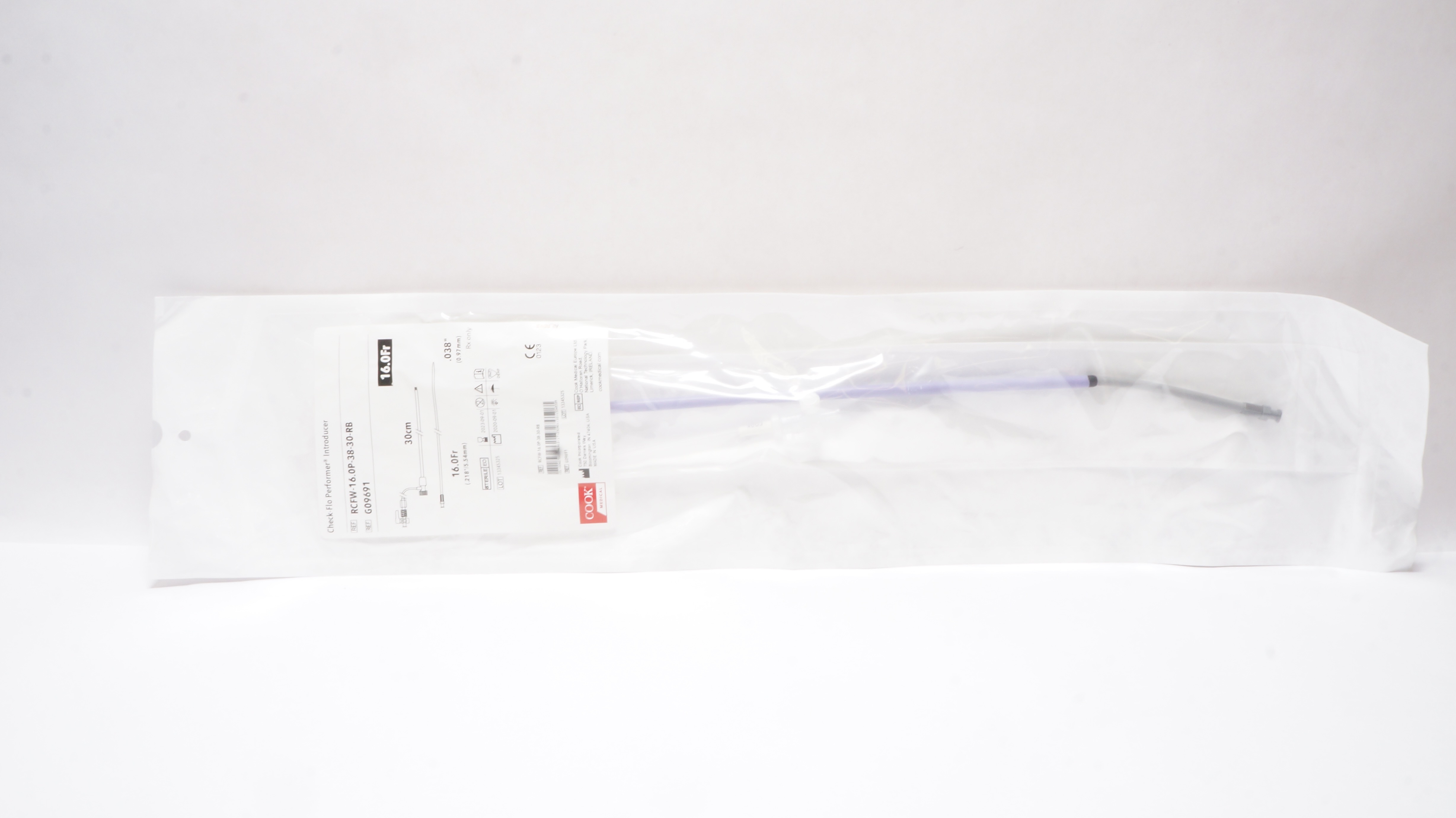 Cook Medical G09691 Check-Flo Performer Introducer 16.0Fr x .038inch x 30cm