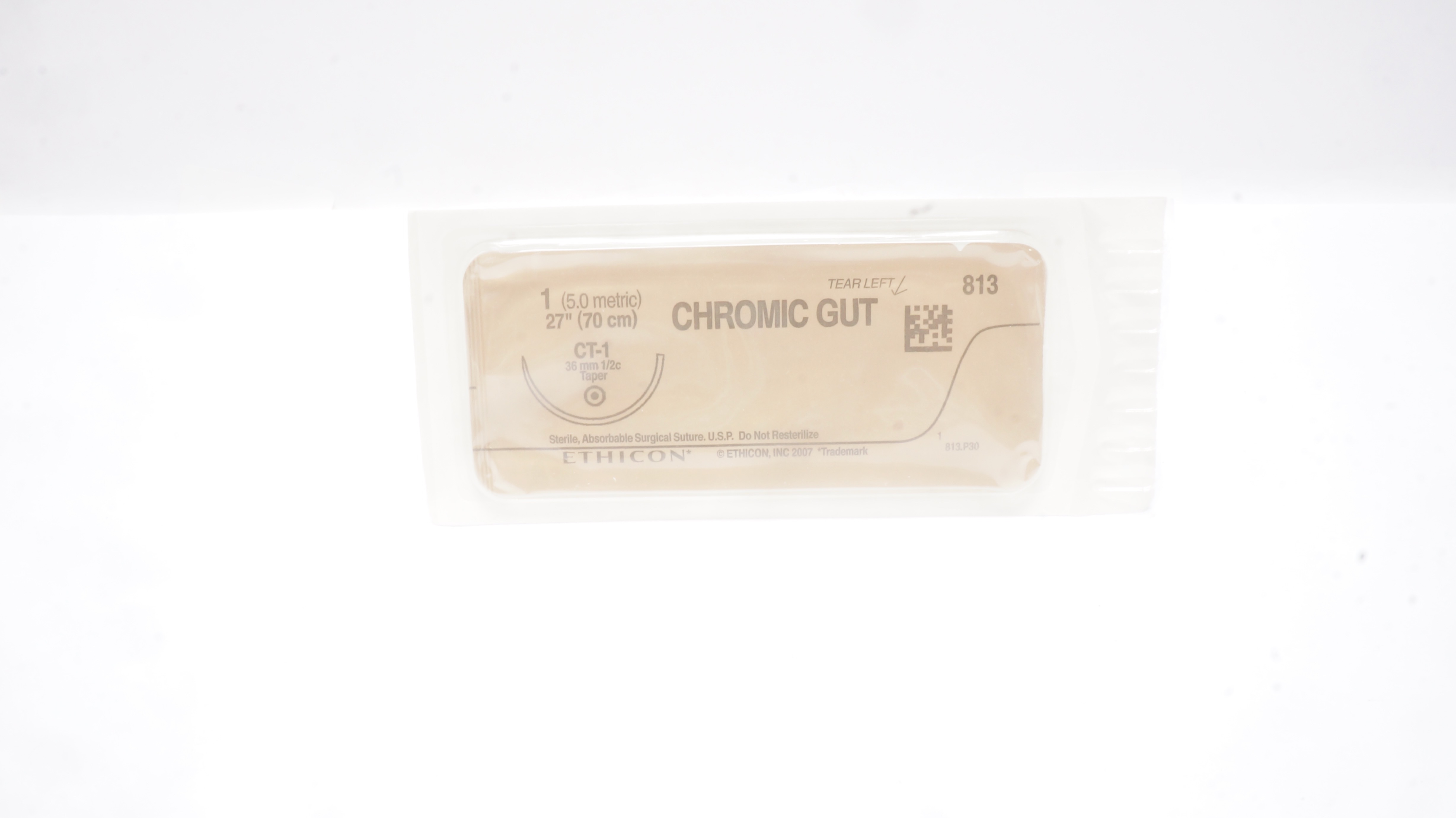 Ethicon 813 1 Chromic Gut CT-1 36mm 1/2c Taper 27inch (x)