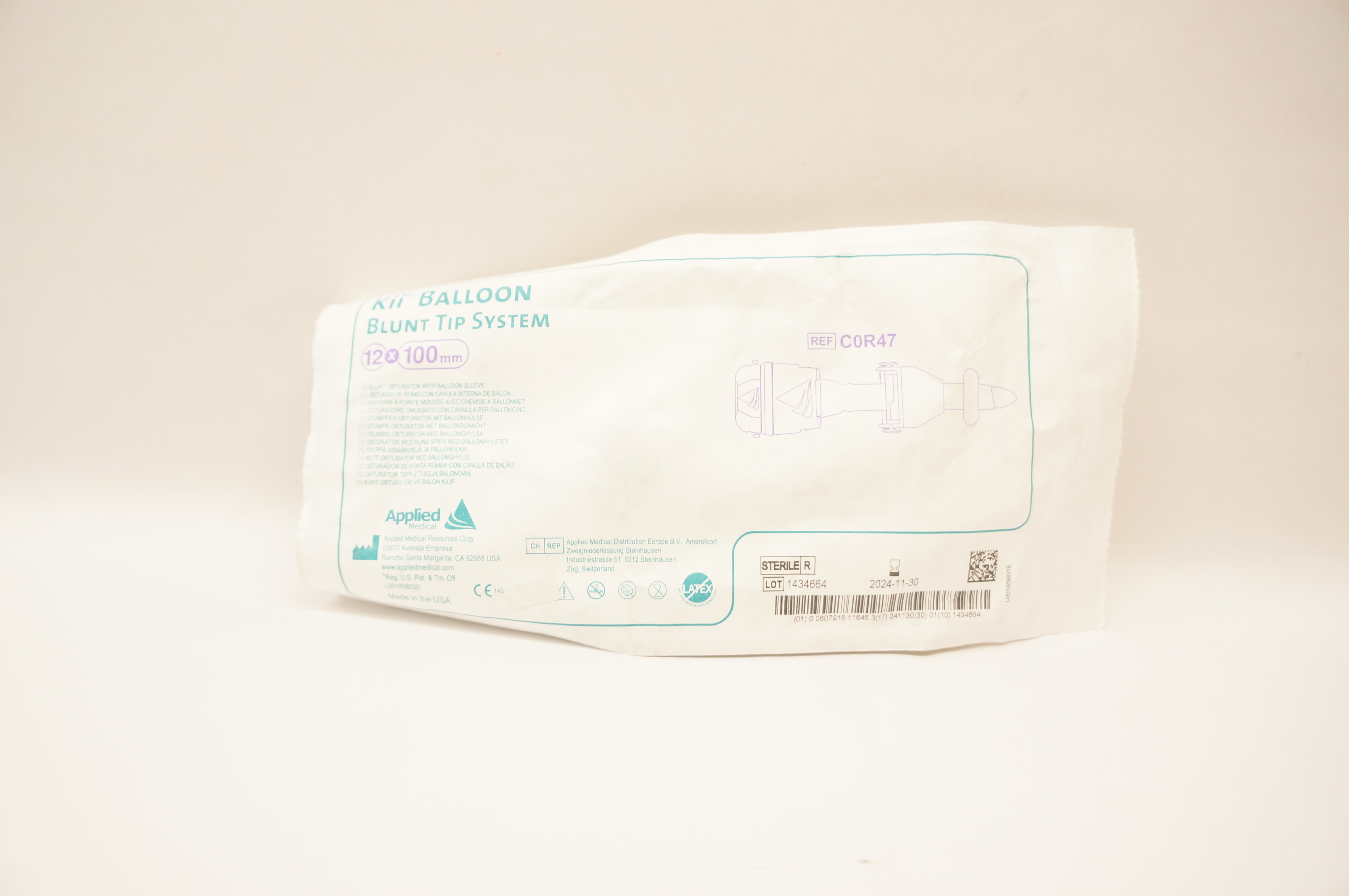 Applied Medical COR47 Kii Balloon Blunt Tip System 12 x 100mm