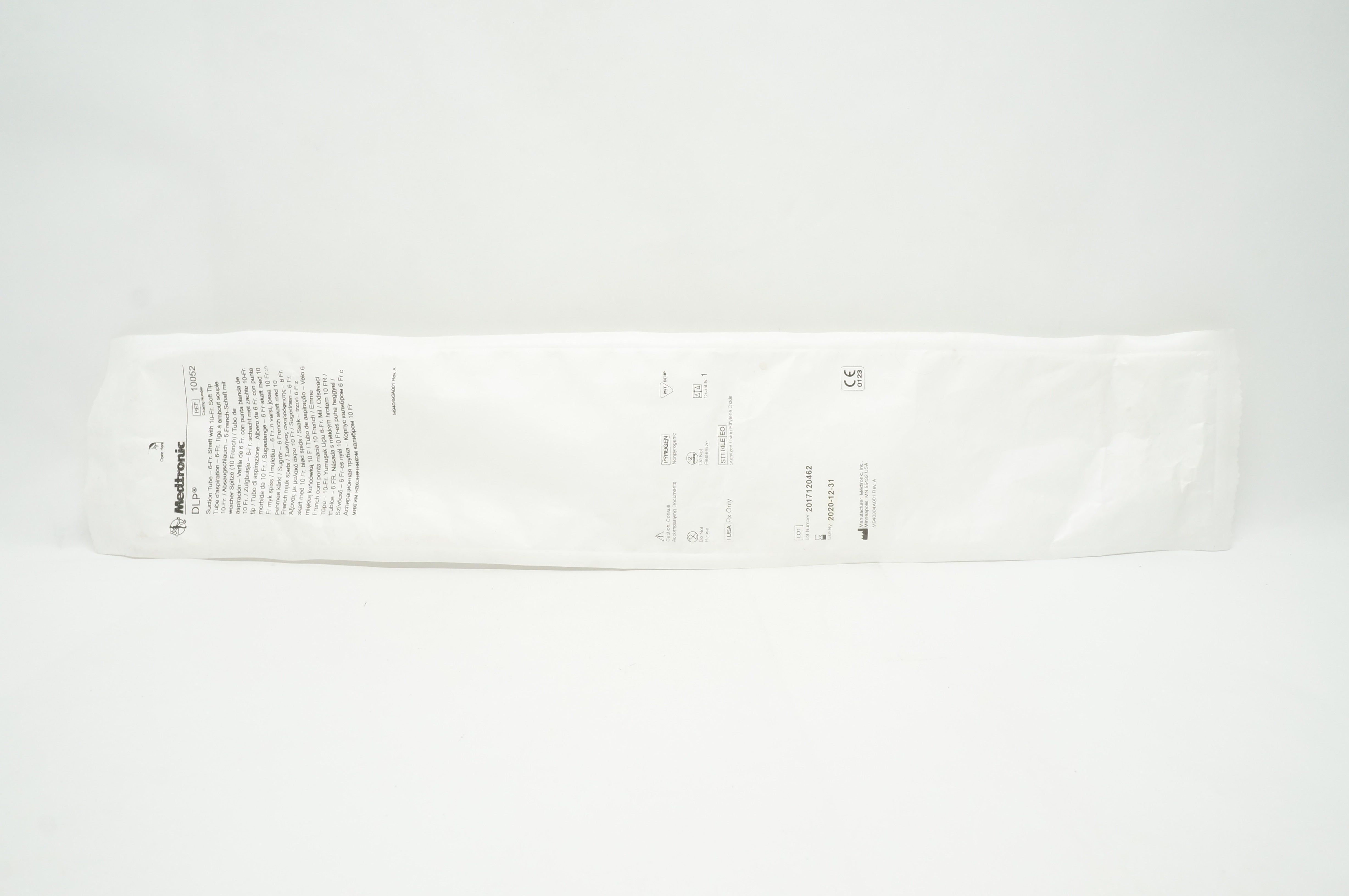 Medtronic 10052 DLP Suction Tube 6Fr, Shaft With 10Fr Soft Tip (x)