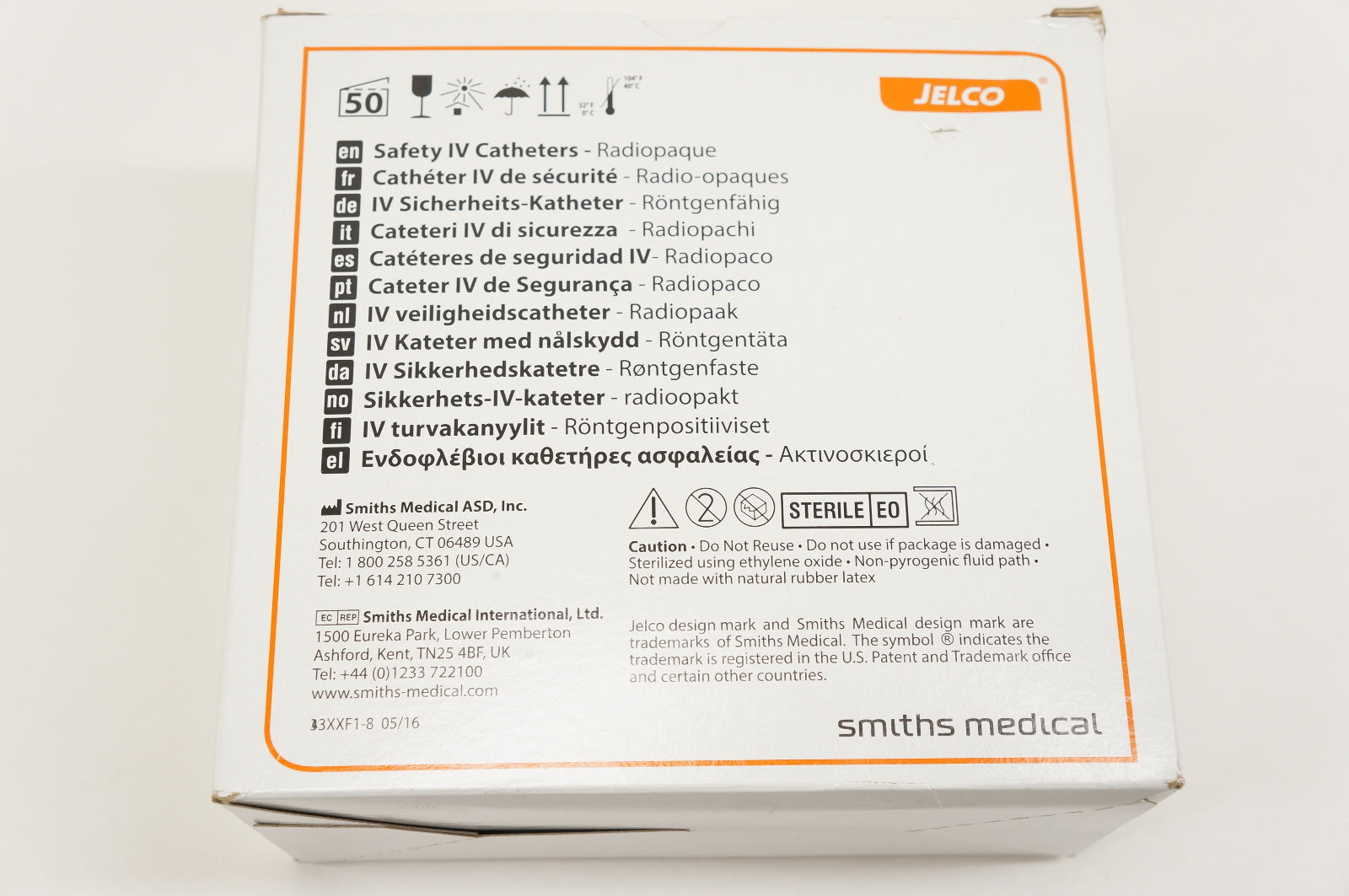 Smiths Medical 3357 JELCO Acuvance Plus 20G x 1inch - Box of 50