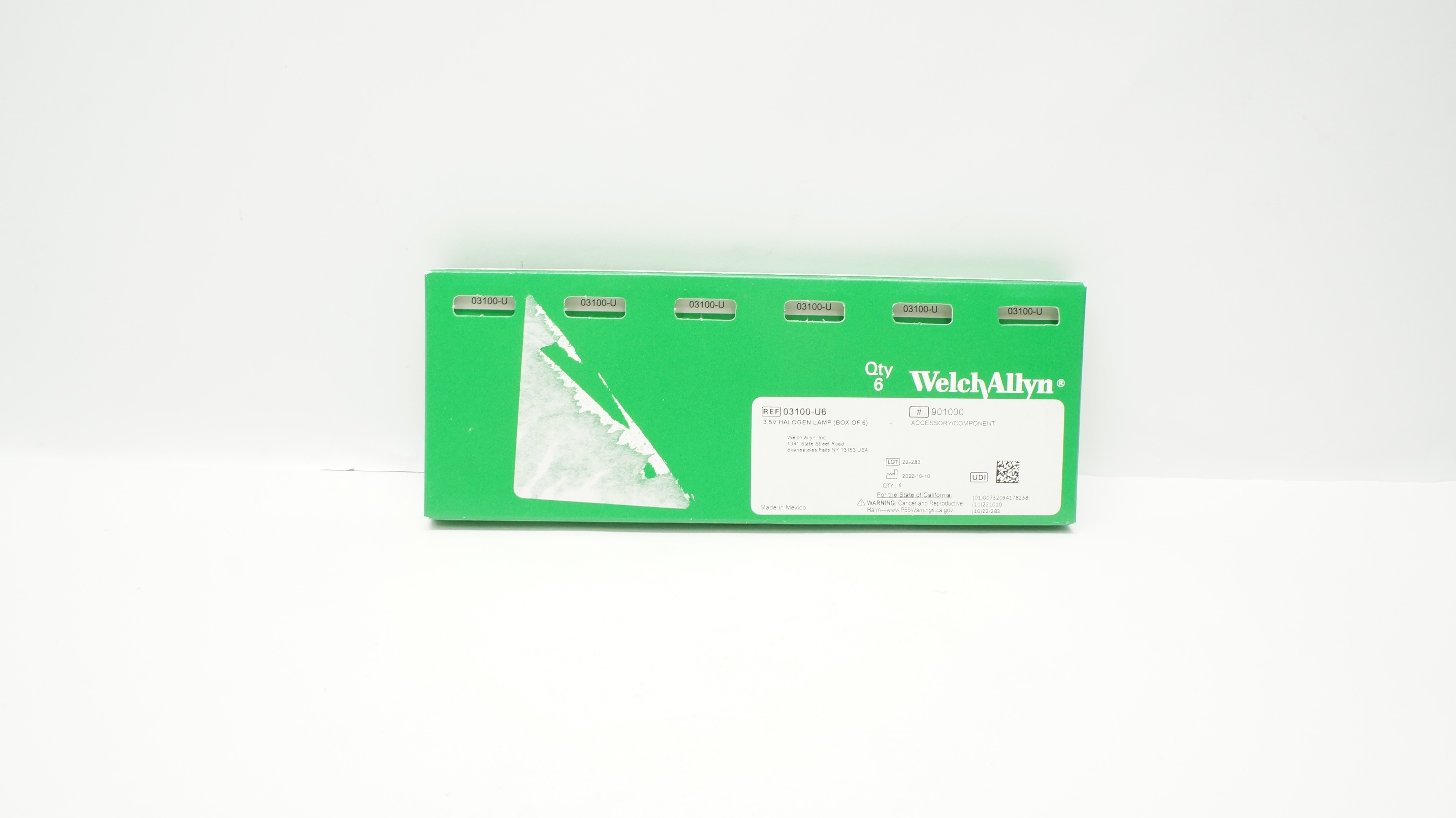 Welch Allyn 03100-U6 3.5V Halogen Lamp - Box of 6