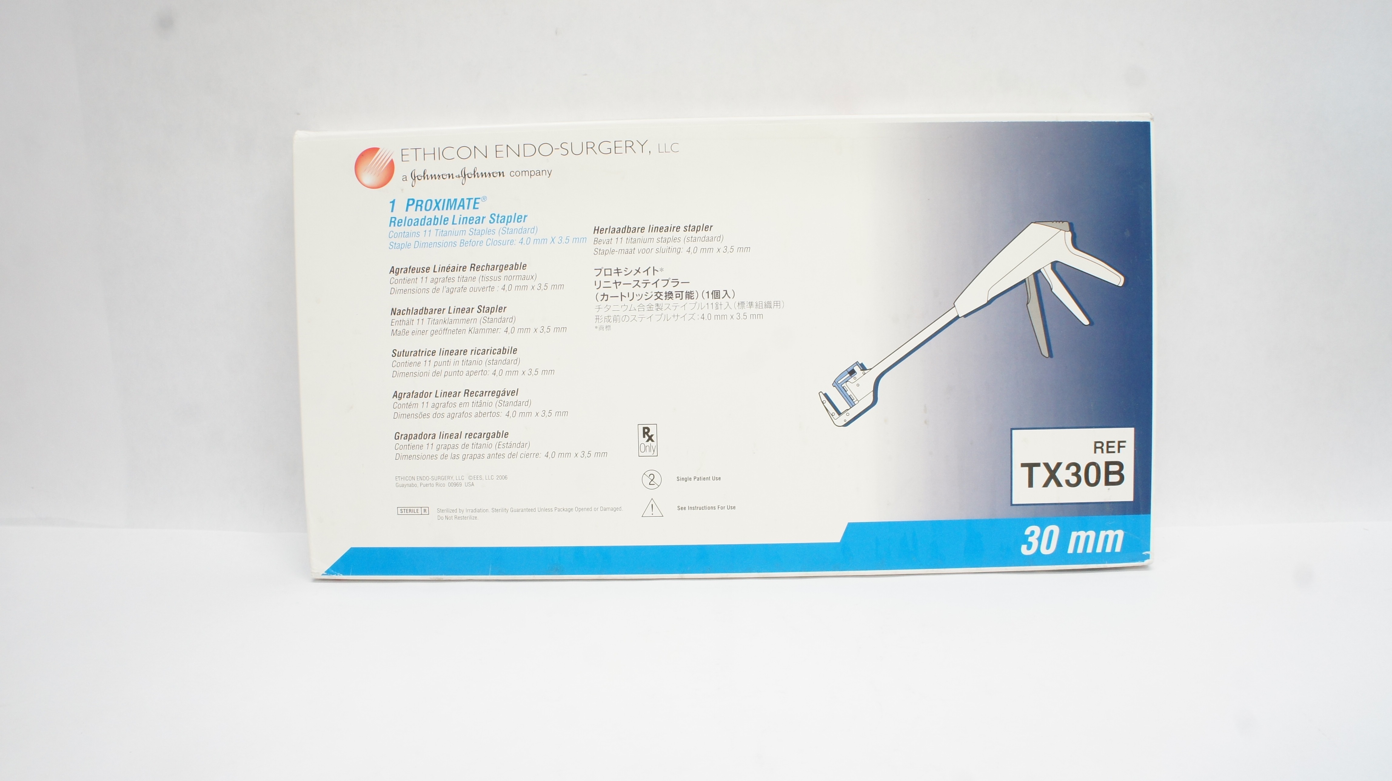 Ethicon TX30B 1 Proximate Reloadable Linear Stapler 30mm x 4.00mm x 3.5mm (x)