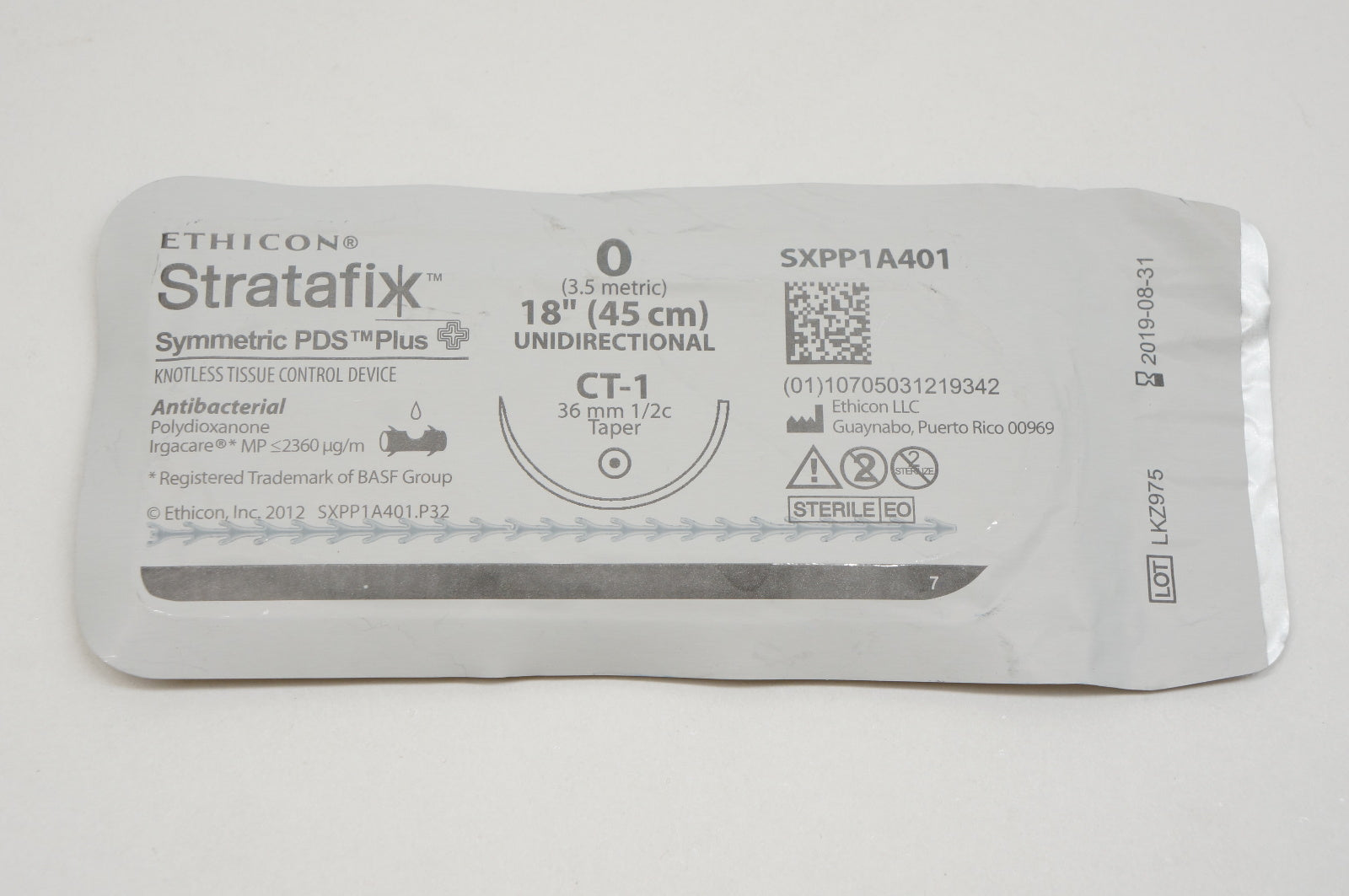Ethicon SXPP1A401 0 Stratafix, Symmetric PDS Plus, CT-1, 36mm 1/2c, 18in. (x)