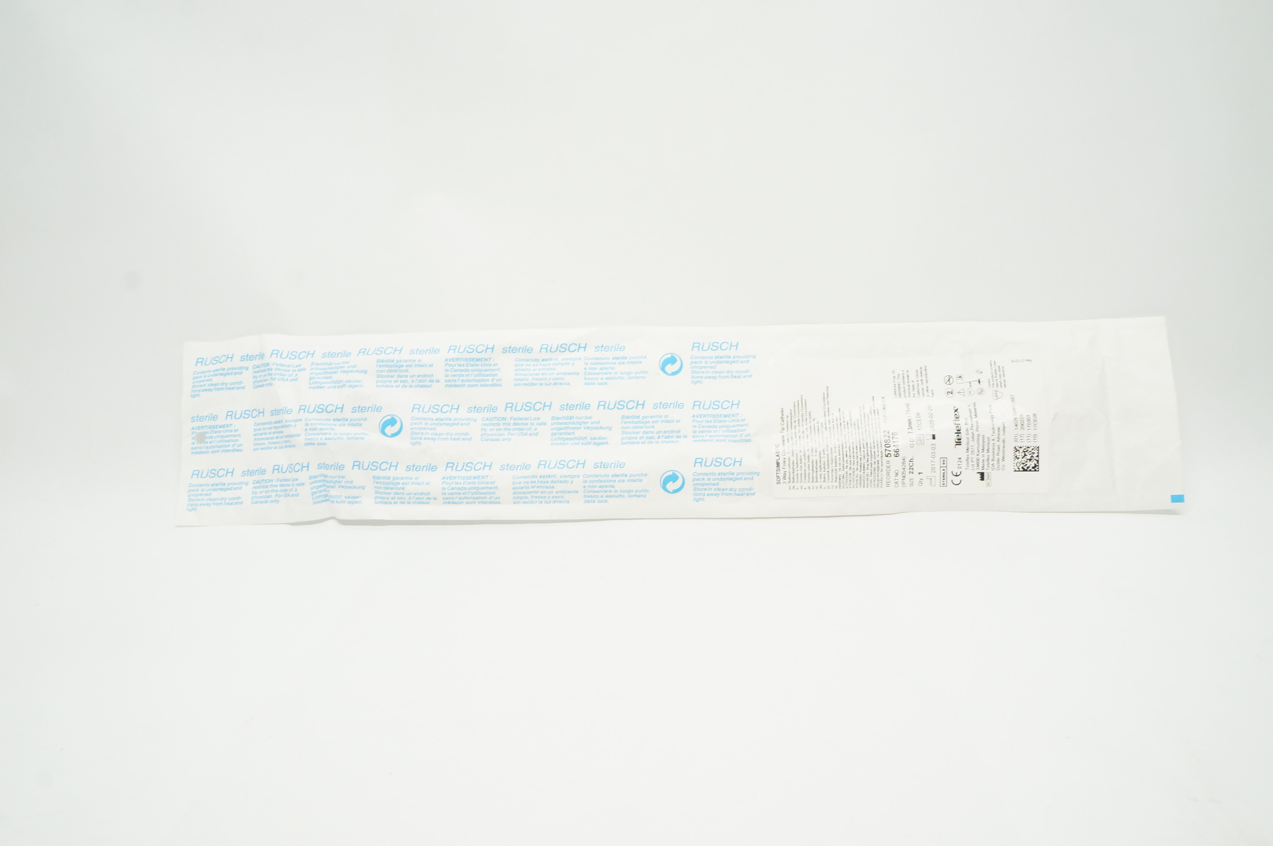 Teleflex 664176 Softsimplastic 3 Way Couvelaire Tip Cath. 22Ch x 7.3mm x 75ml(x)