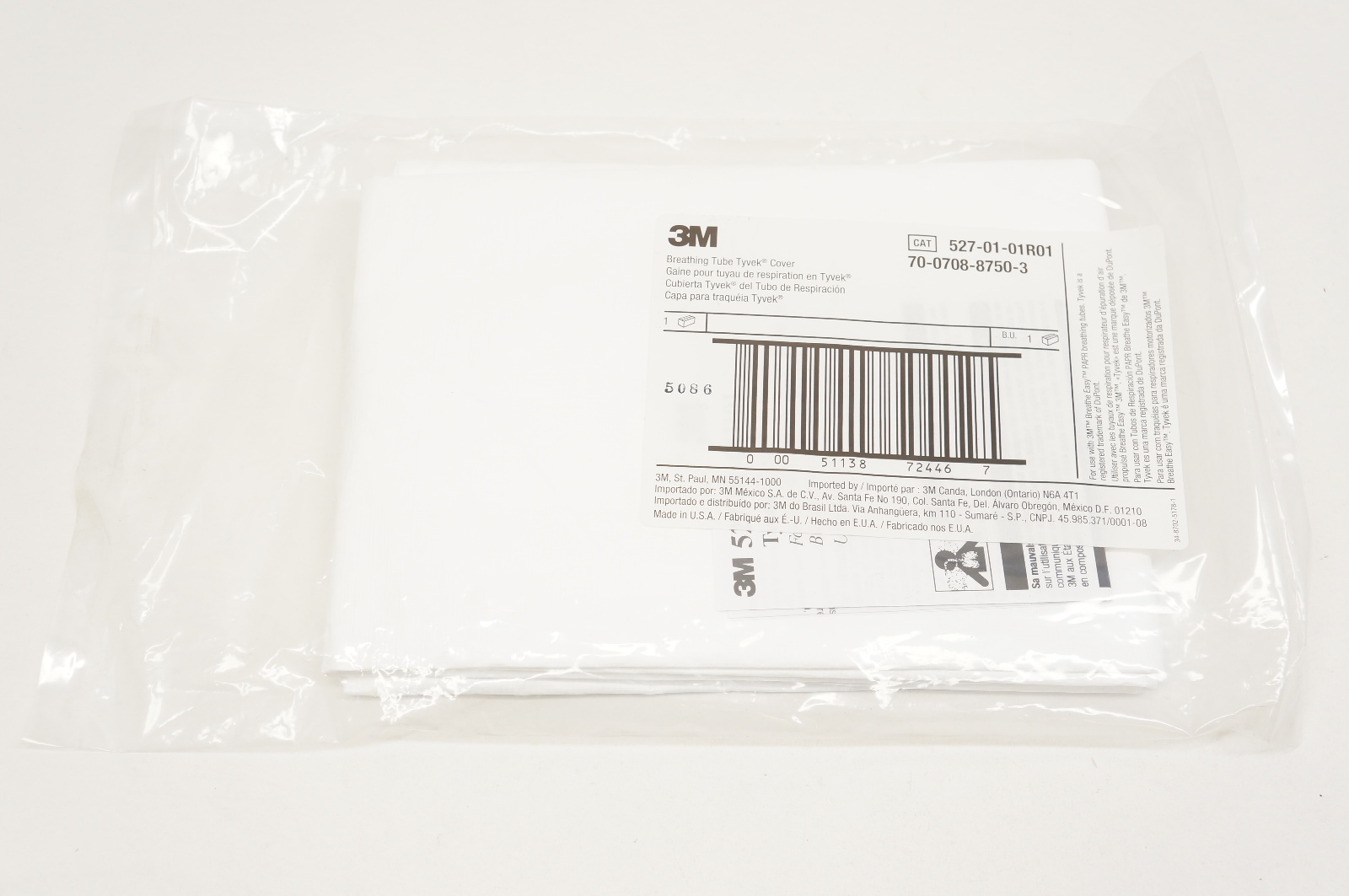 3M 527-01-01R01 Breathing Tube Tyvek Cover