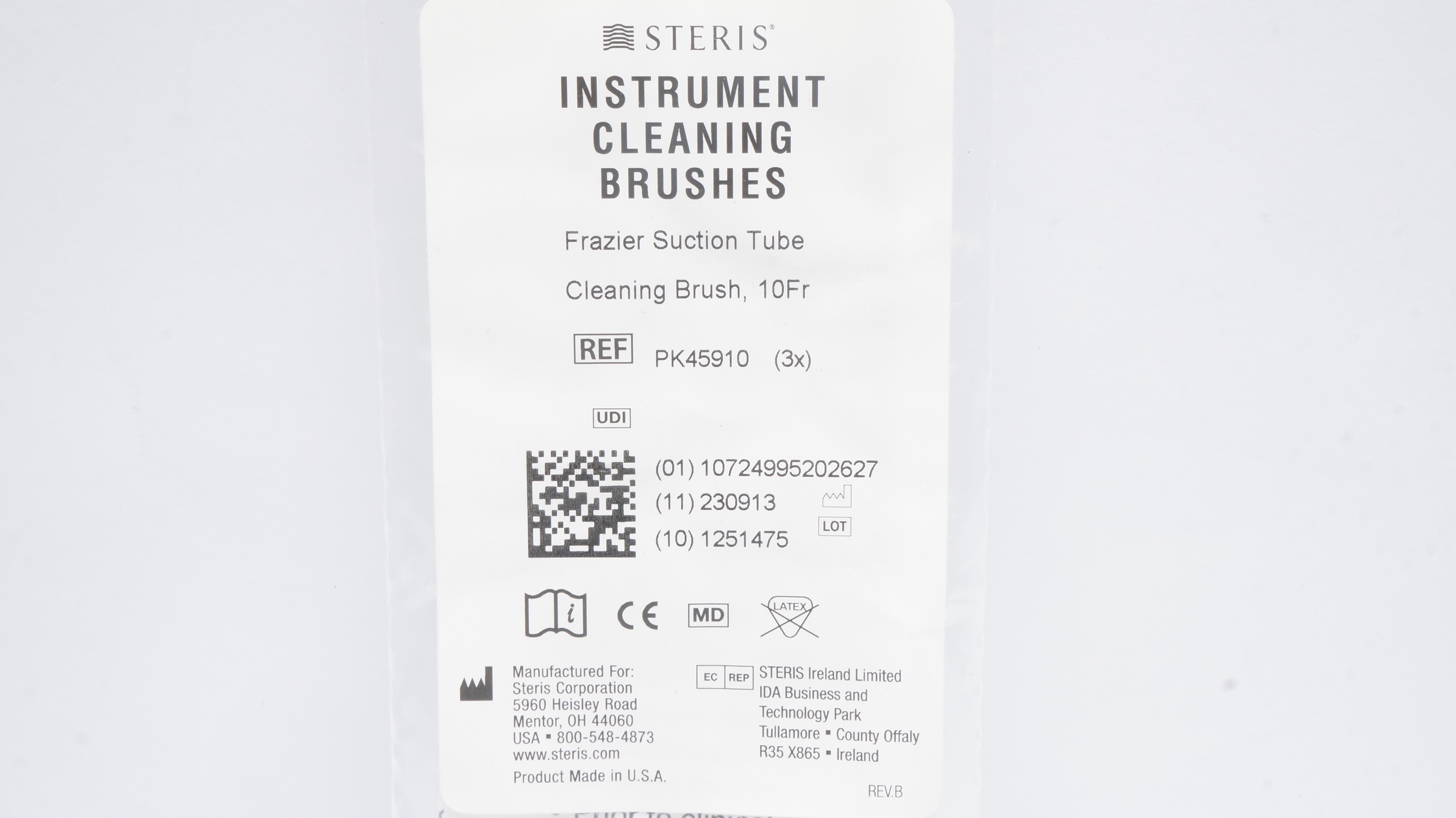 Steris PK45910 Instrument Cleaning Brushes 10Fr - Pack of 3