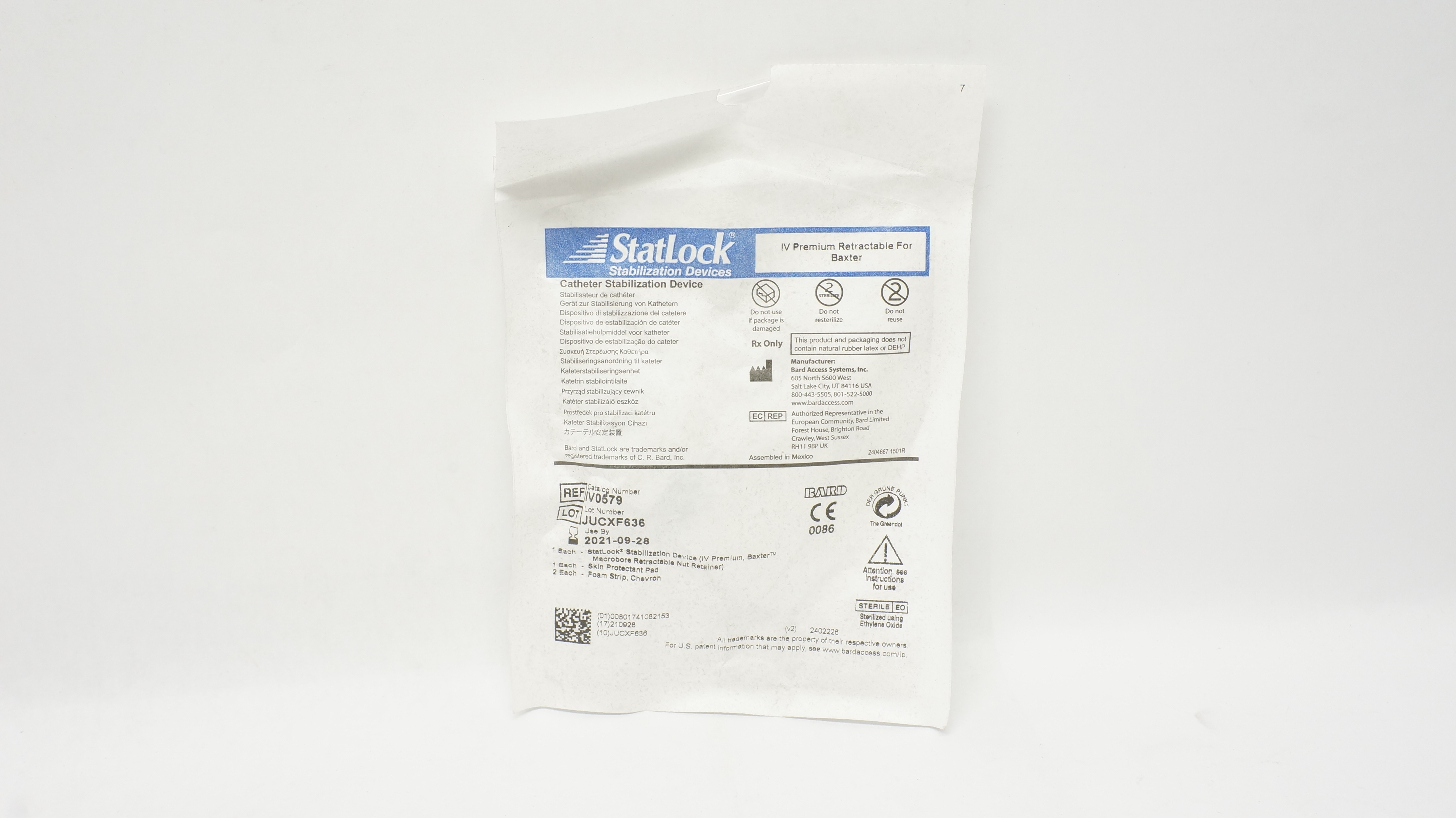 Bard IV0579 StatLock Cath. Stabilization Device IV Premium (x)