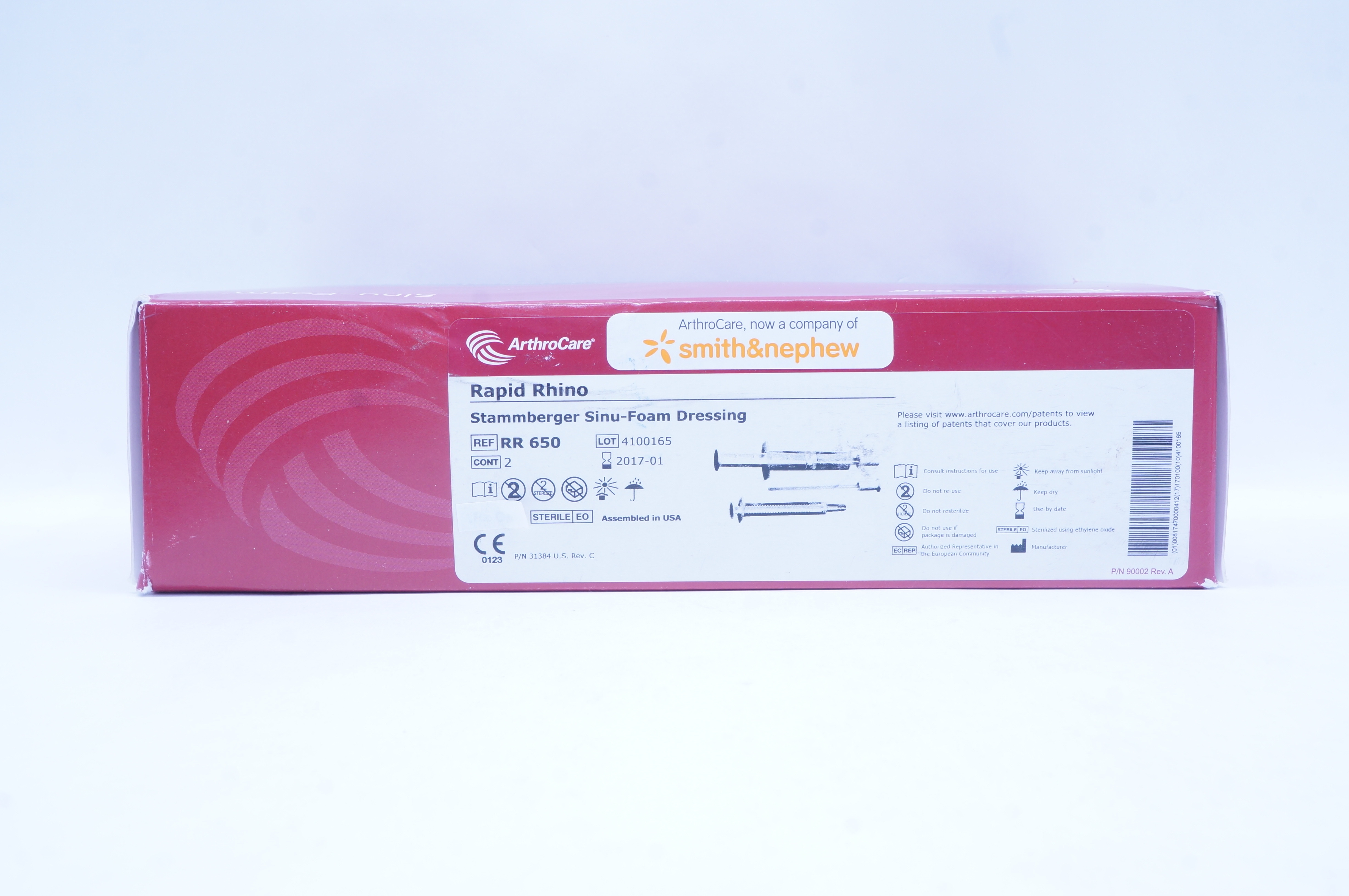 ArthroCare RR650 Rapid Rhino Stammberger Sinu-Foam Dressing (x) - Box of 2