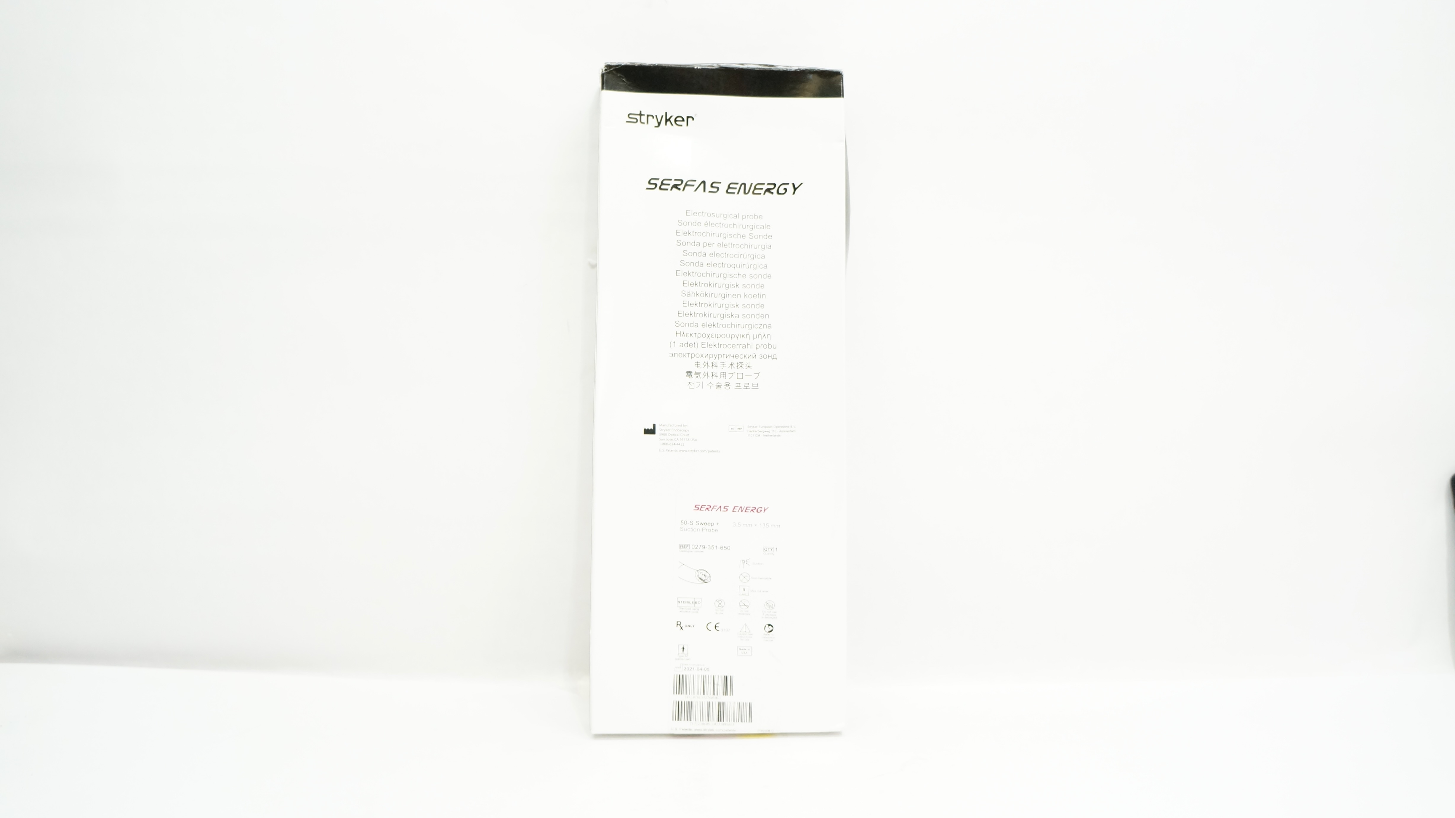 Stryker 0279-351-650 Serfas Energy 50-S Sweep Suction Probe 3.5mm x 135mm (x)