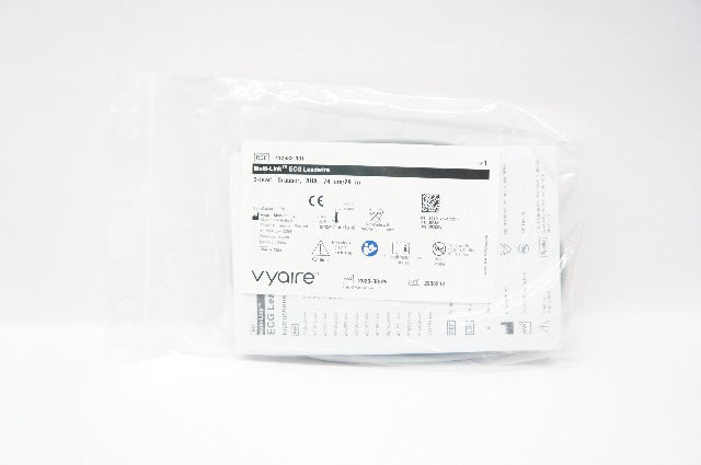 Vyaire Medical 412682-001 Multi-Link ECG Leadwire, 3-Lead, Grabber, AHA, 51in