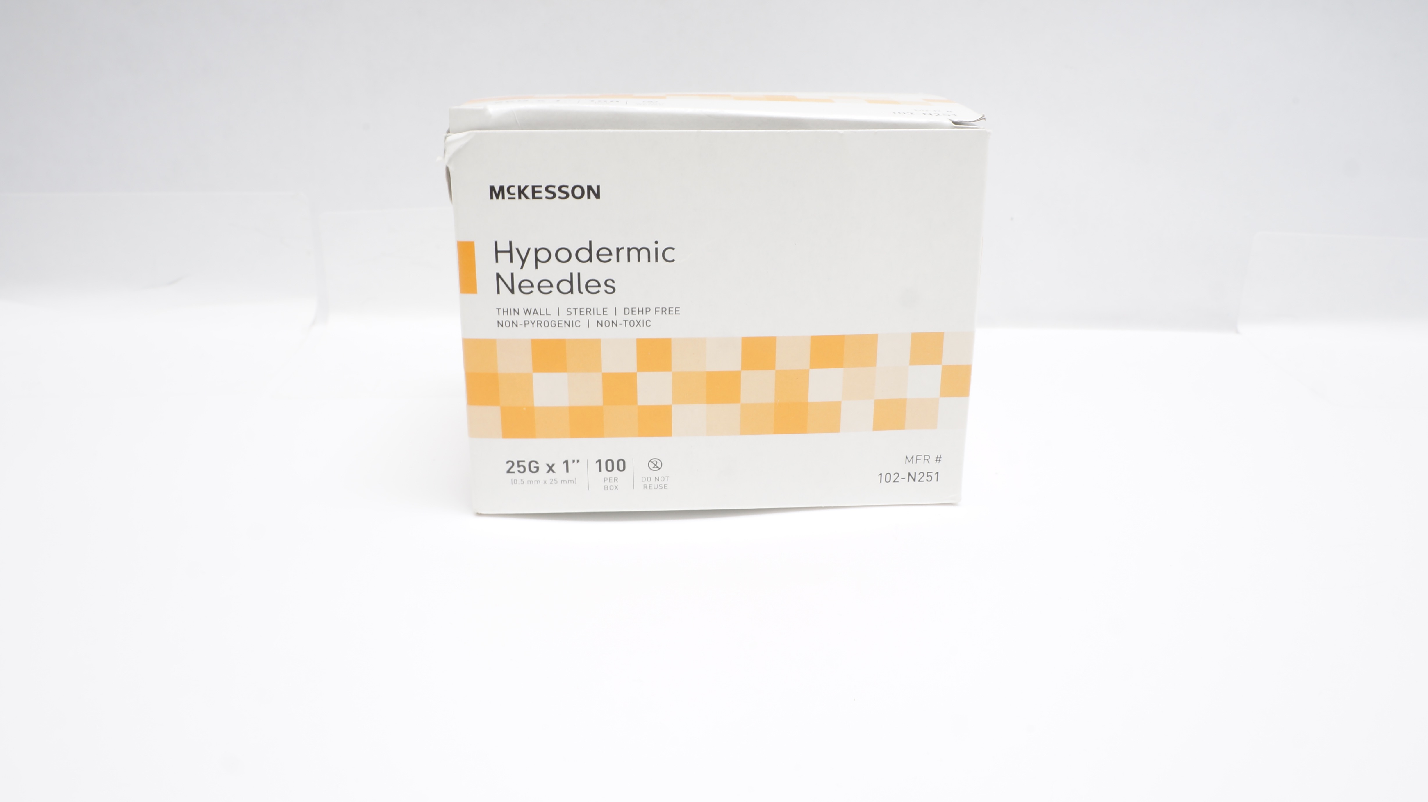 McKesson 102-N251 Hypodermic Ndles Thin Wall 25 Gauge x 1in. (x) - Box of 100