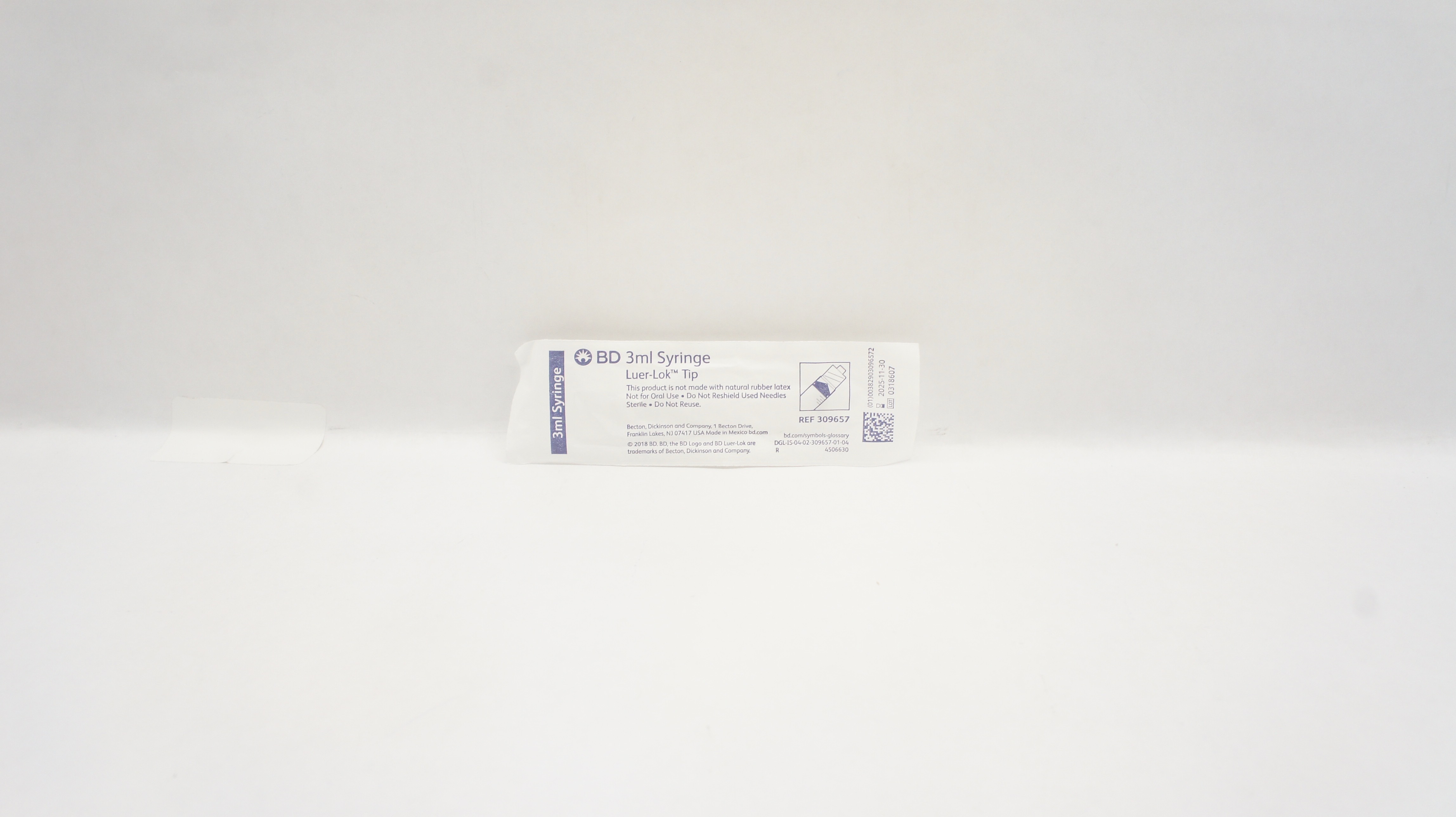 BD 309657 Luer-Lok Tip Syringe 3ml