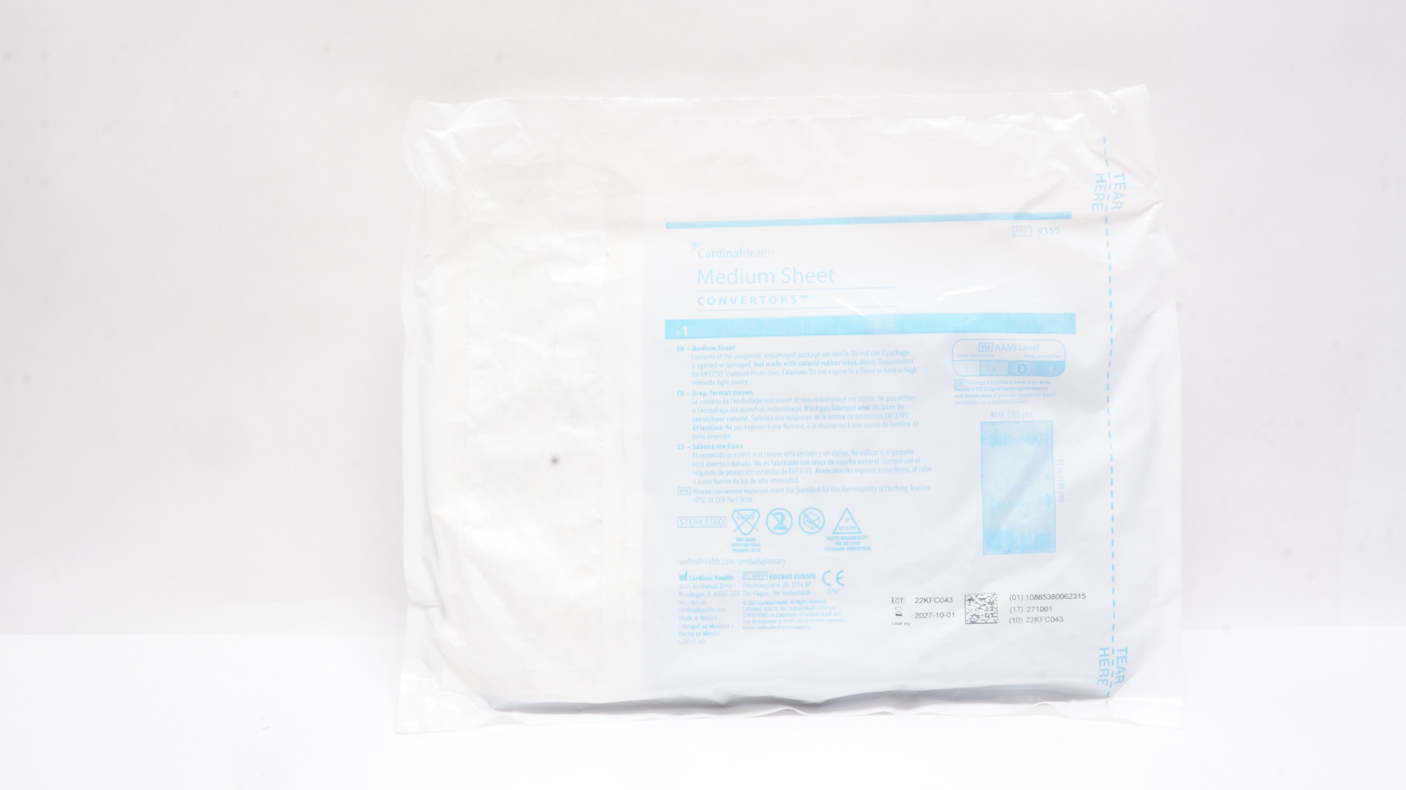 Cardinal Health 9355 Convertors Tiburon Medium Sheet