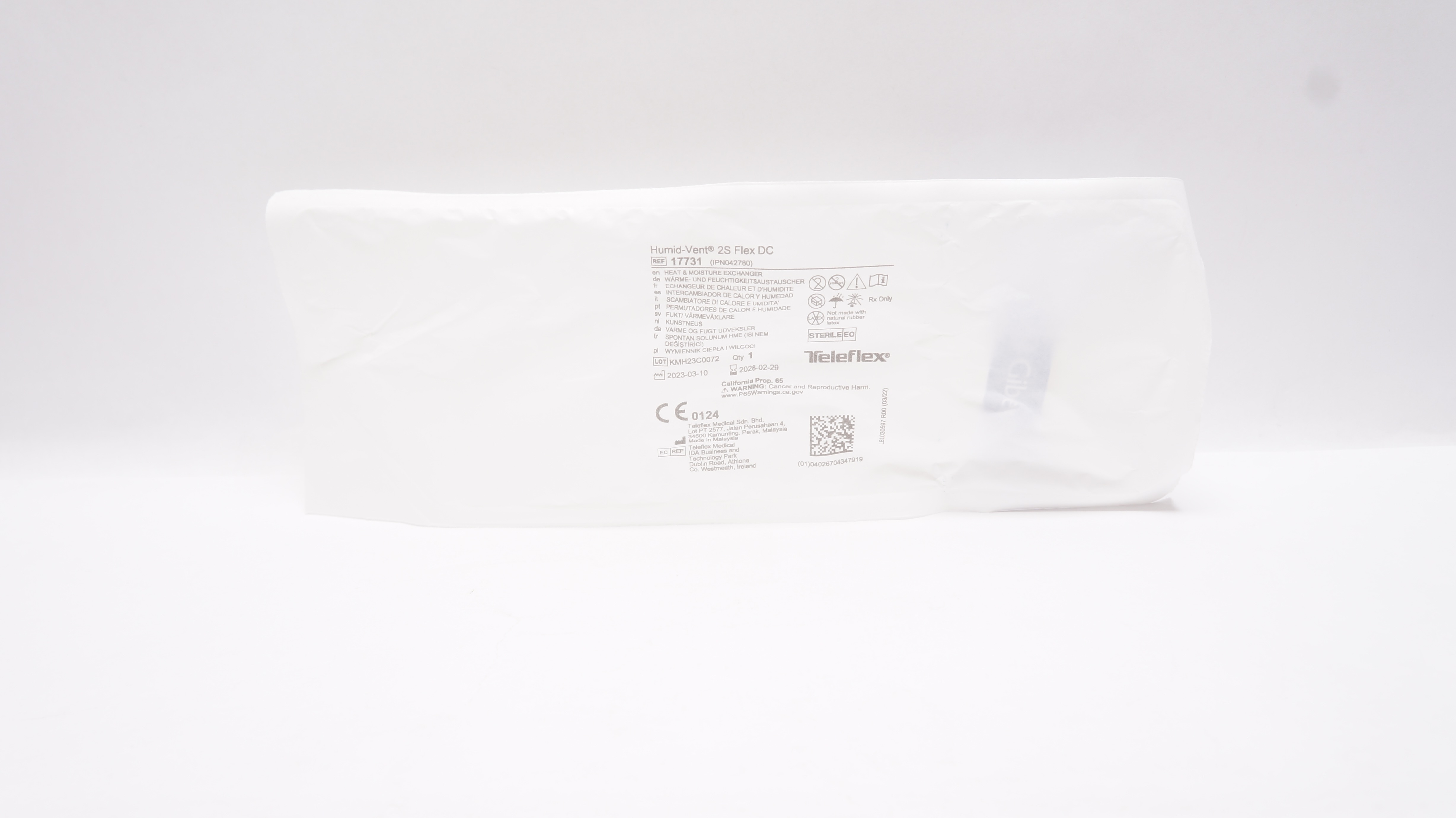 Teleflex 17731 Humid-Vent 2S Flex DC, Heat and Moisture Exchanger