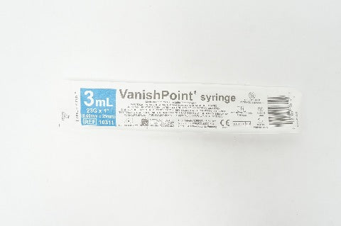 Retractable Technologies 10311 VanishPoint Syringe 3ml 23G x 1inch (x)
