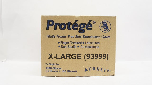 Aurelia 93999 Protege Nitrile Blue Examination Gloves X-Large - Case of 1000