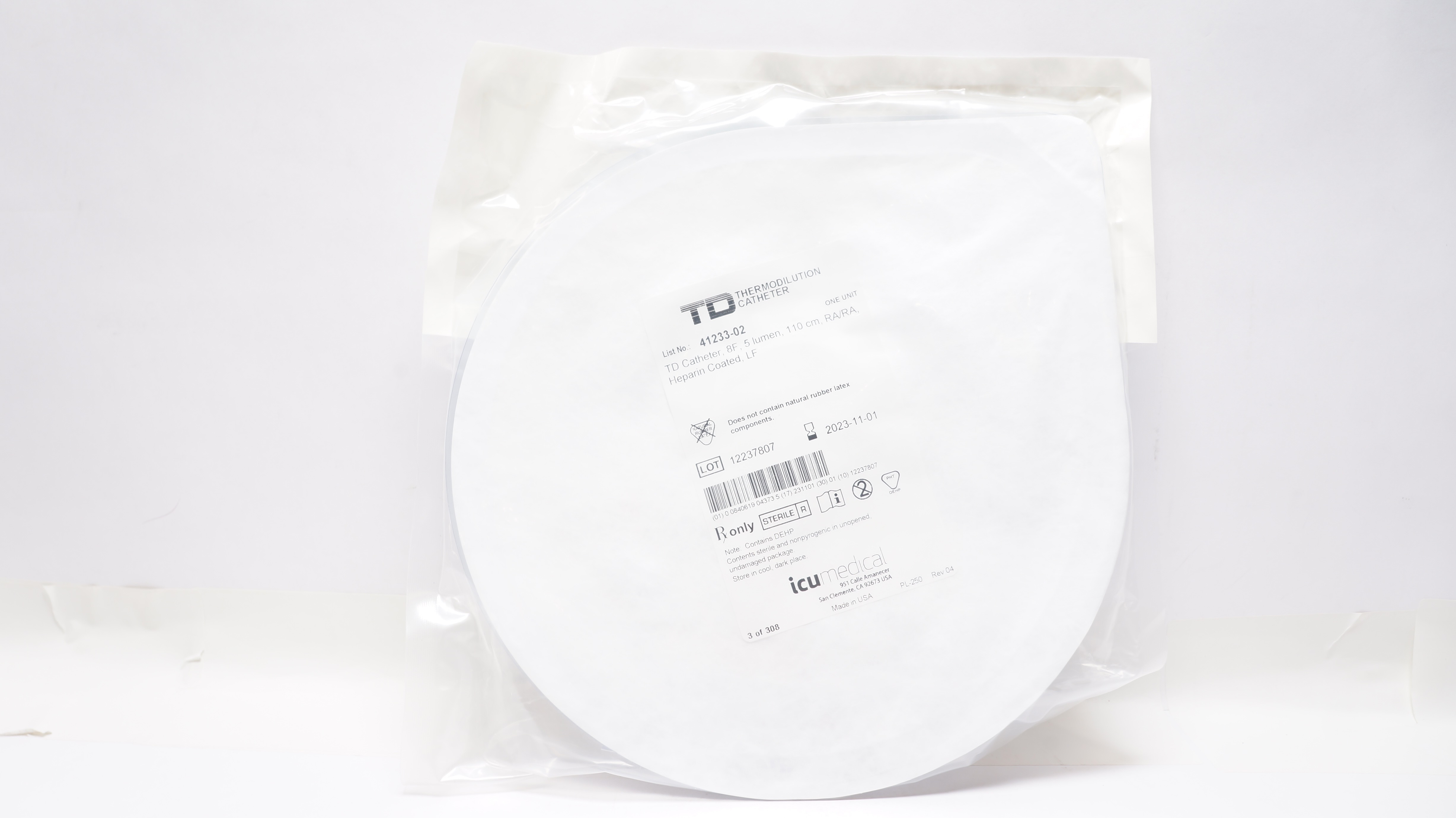 ICU Medical 41233-02 TD Thermodilution Cath. 5 Lumen, 8F x 110cm, RA/RA (x)